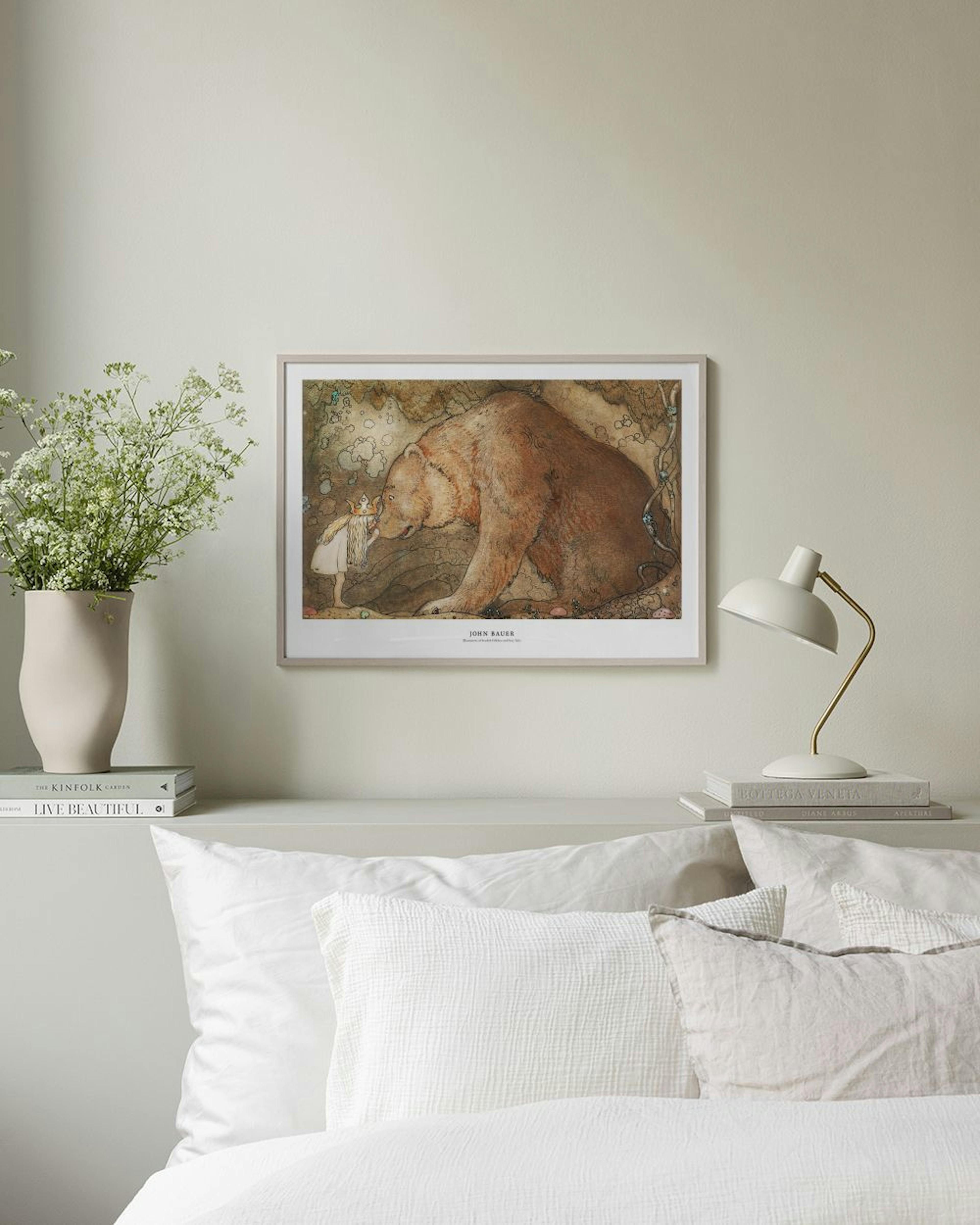 John Bauer - Poor Little Bear Poster