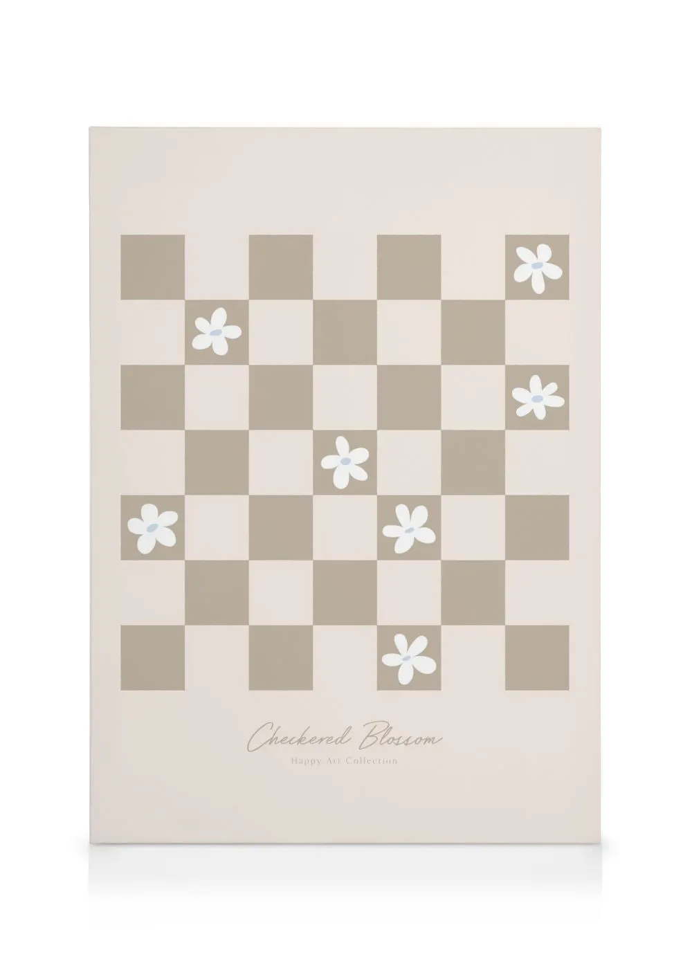 Checkered Blossom Canvas print