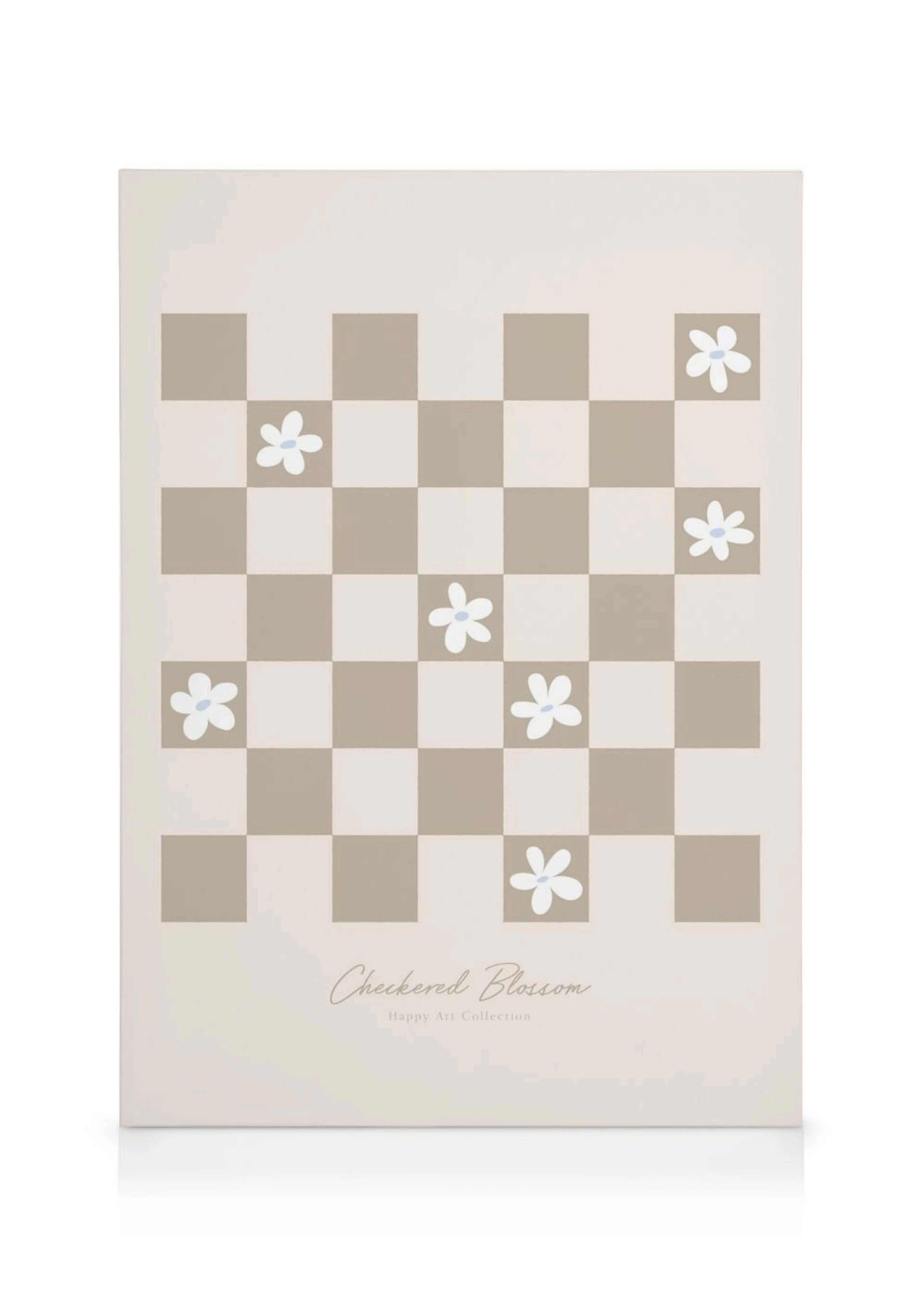 Checkered Blossom Canvas print