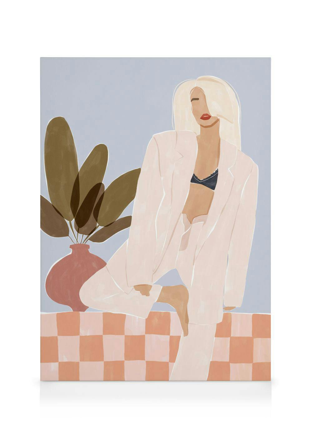 Canvastavlor Ivy Green - Woman Doing Yoga Canvastavla (50x70 cm)