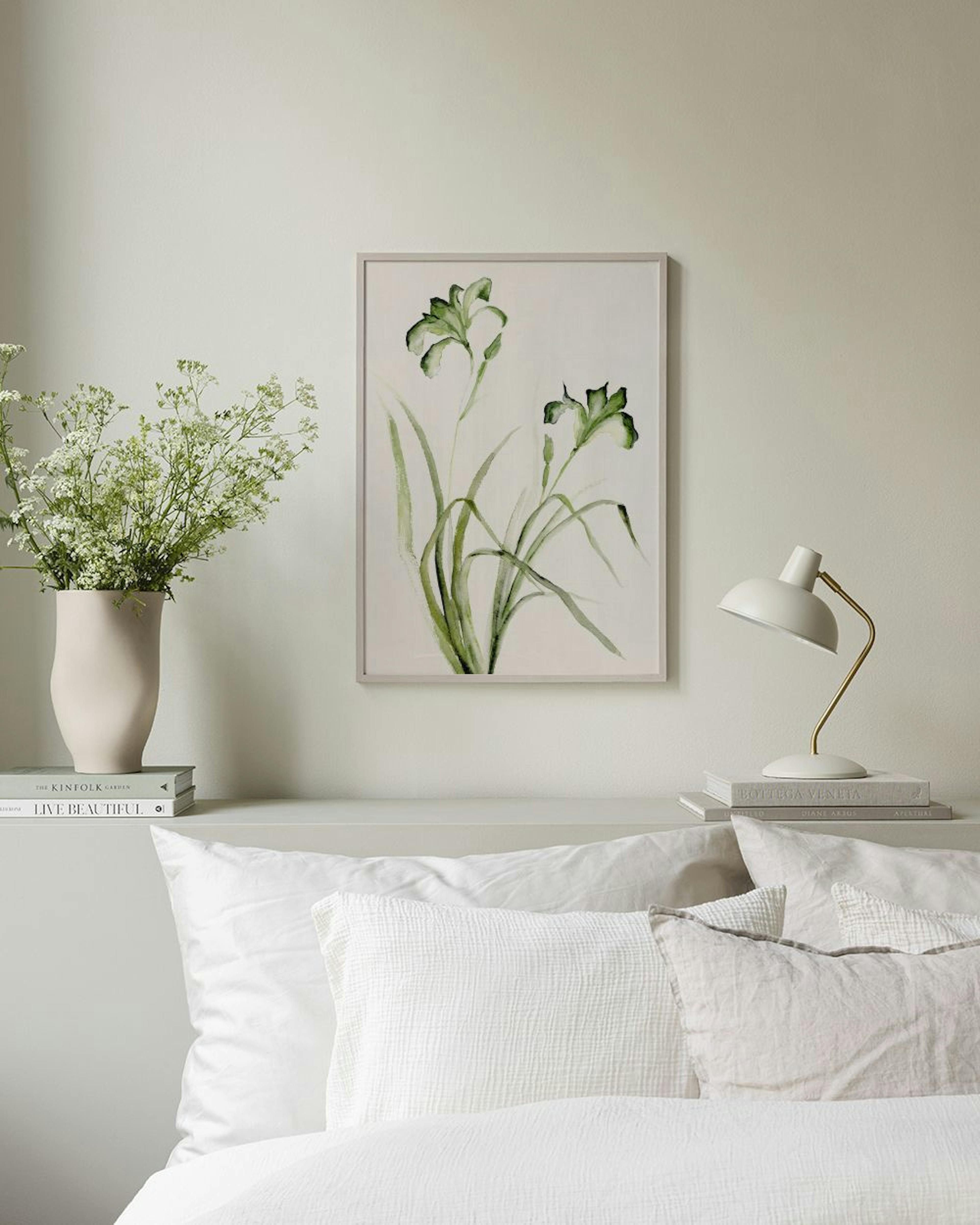 Watercolor Irises Poster
