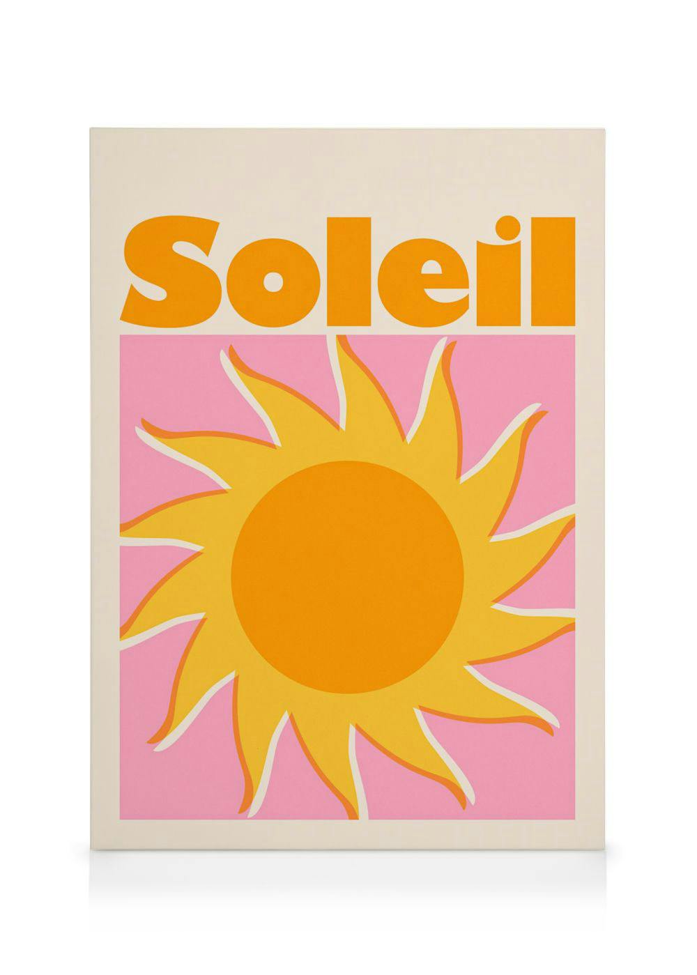 Canvas Schilderijen Soleil Canvas (50x70 cm - Fotolijst Eiken)