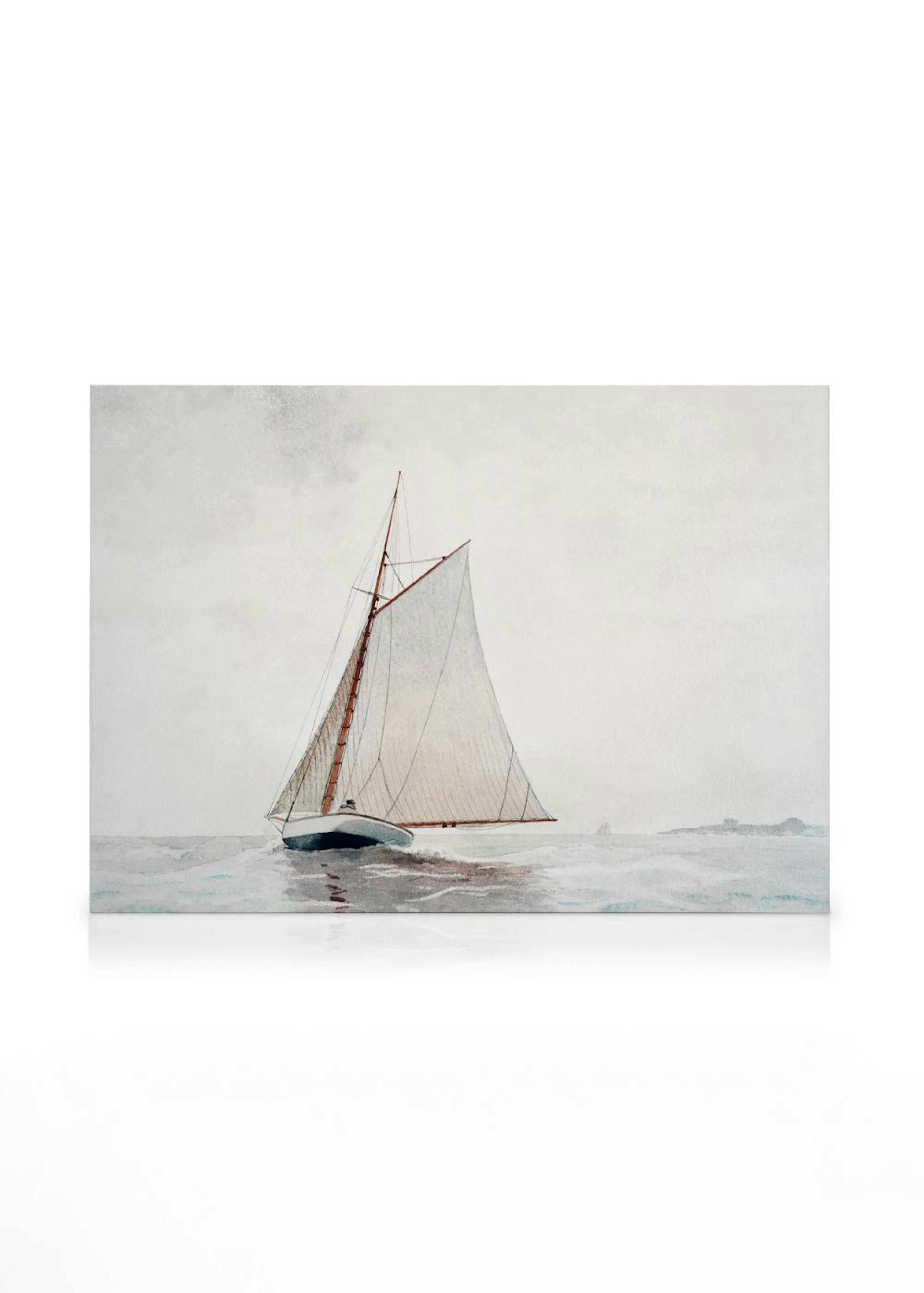 Winslow Homer - Sailing off Gloucester Stampa su Tela 0