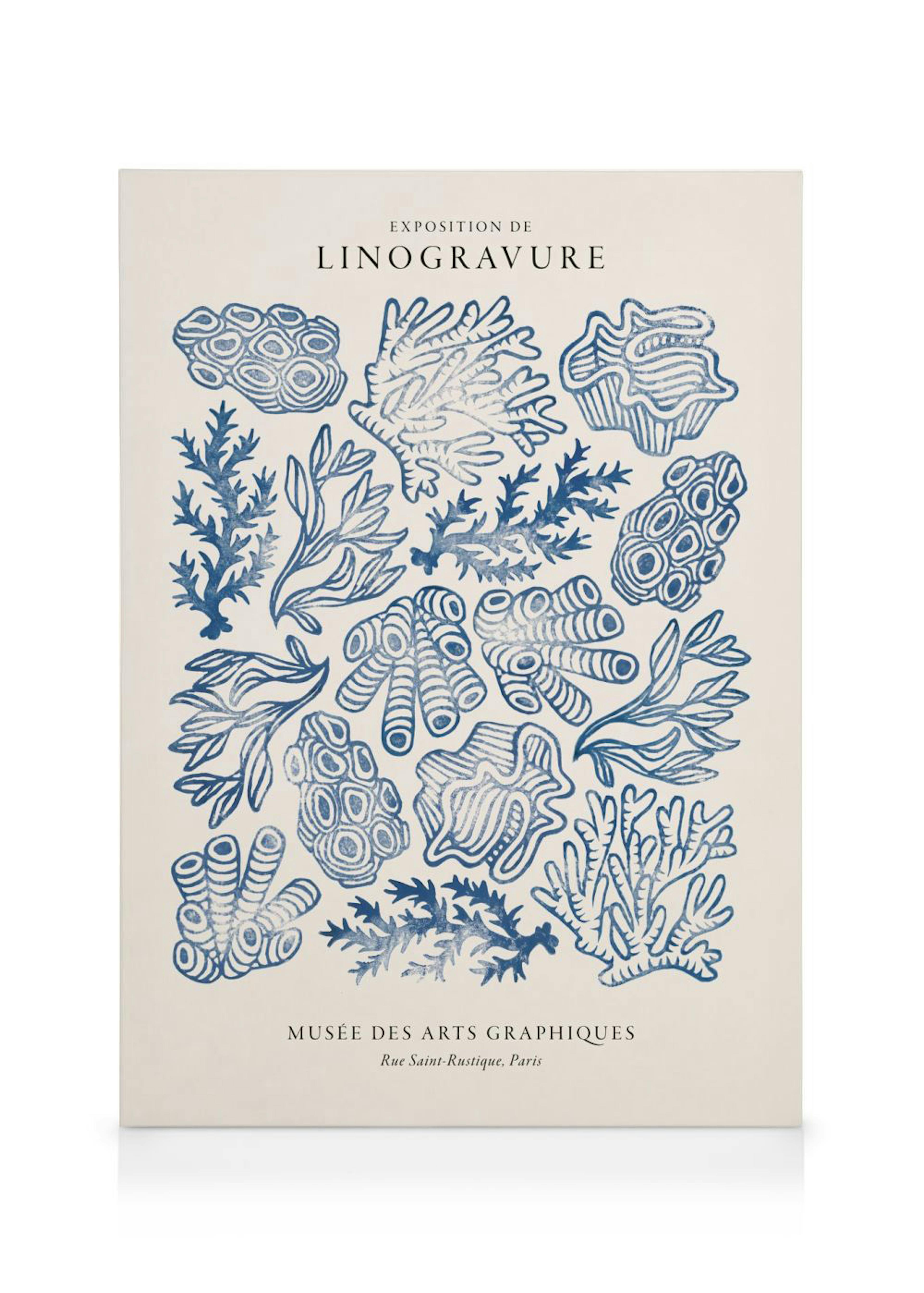 Linocut Corals Kanvaasi 0