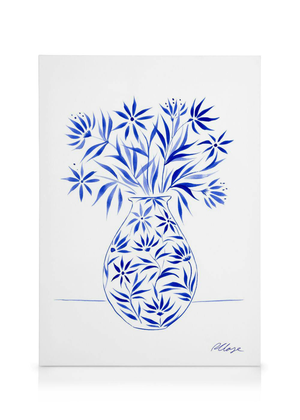 Canvas Prints Rosanna Corfe - Blue Blooms Canvas (30x40 cm)