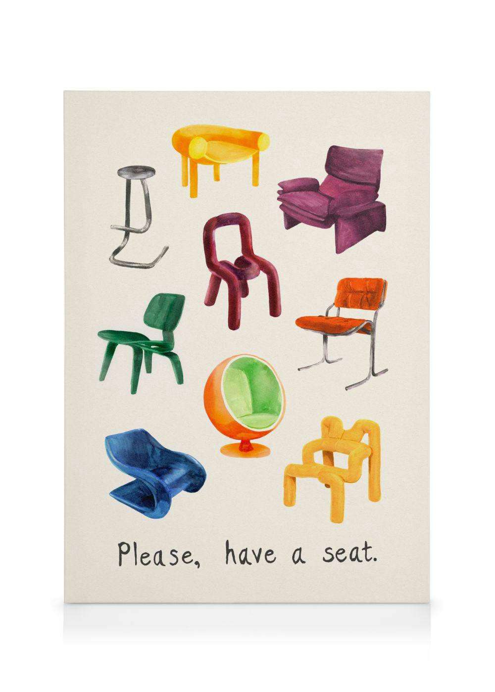 Obrazy na płótnie Have a Seat Obraz na płótnie (70x100 cm - Czarna ramka)