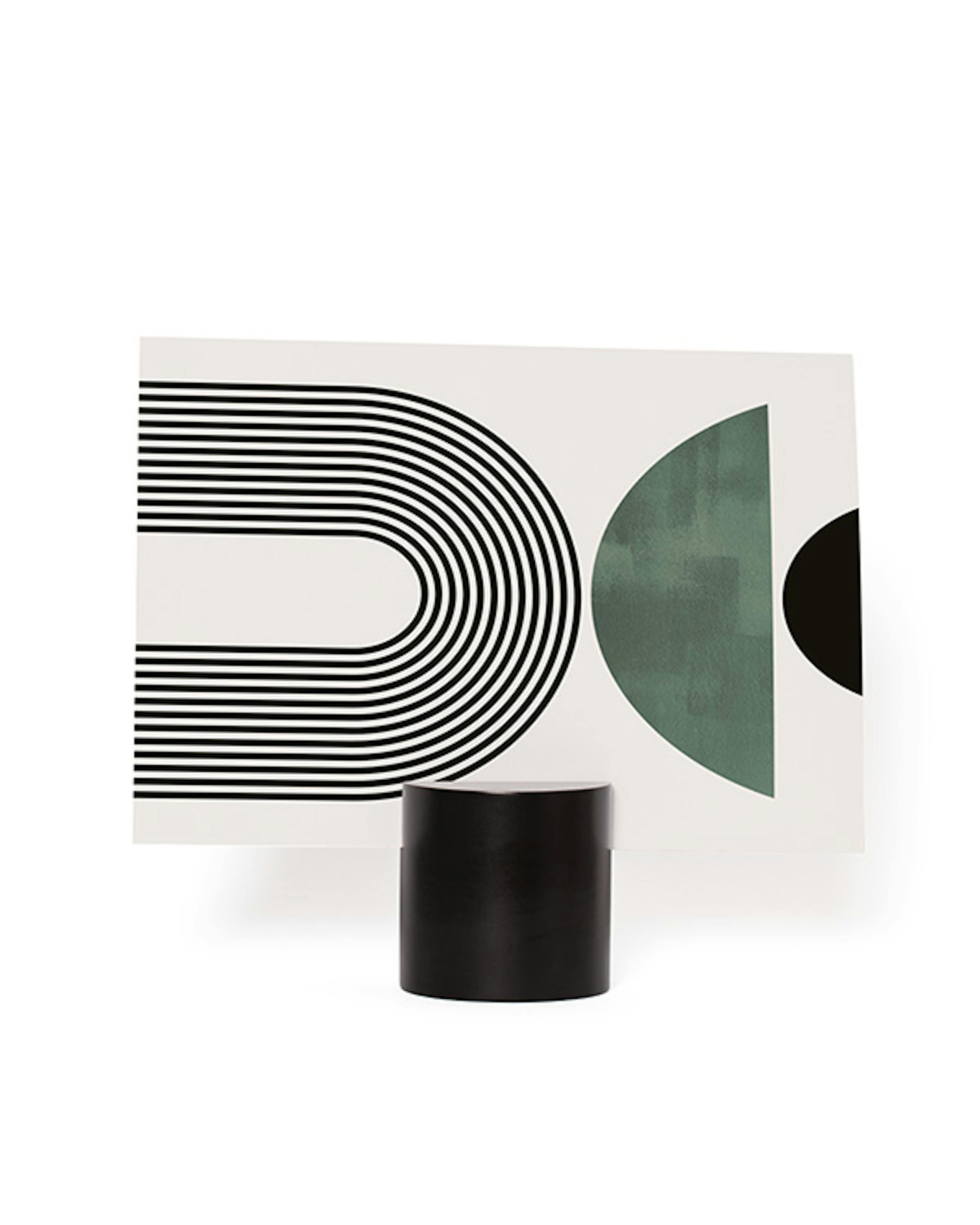 Poster Stand Black Cylinder