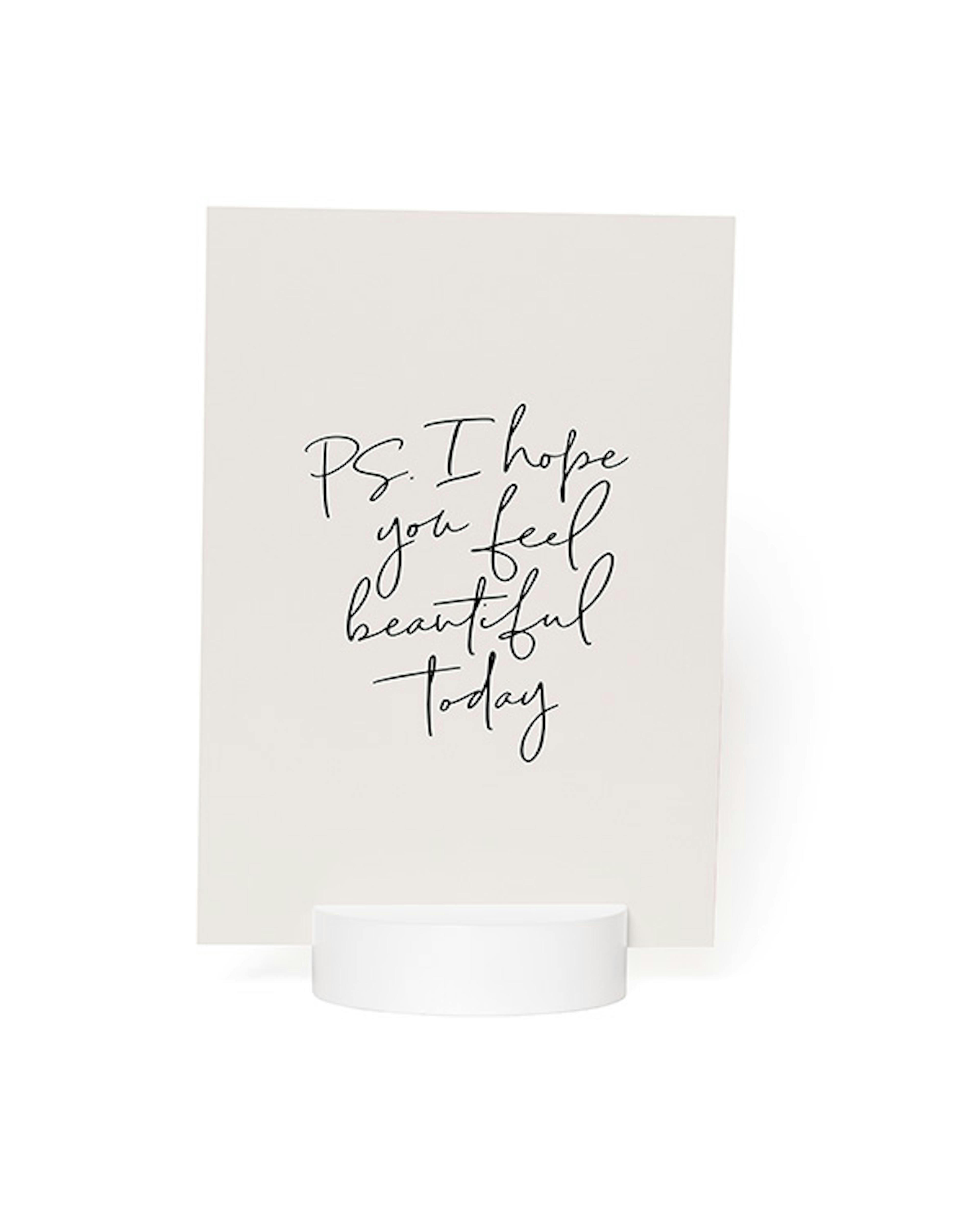 Poster Stand White Circular