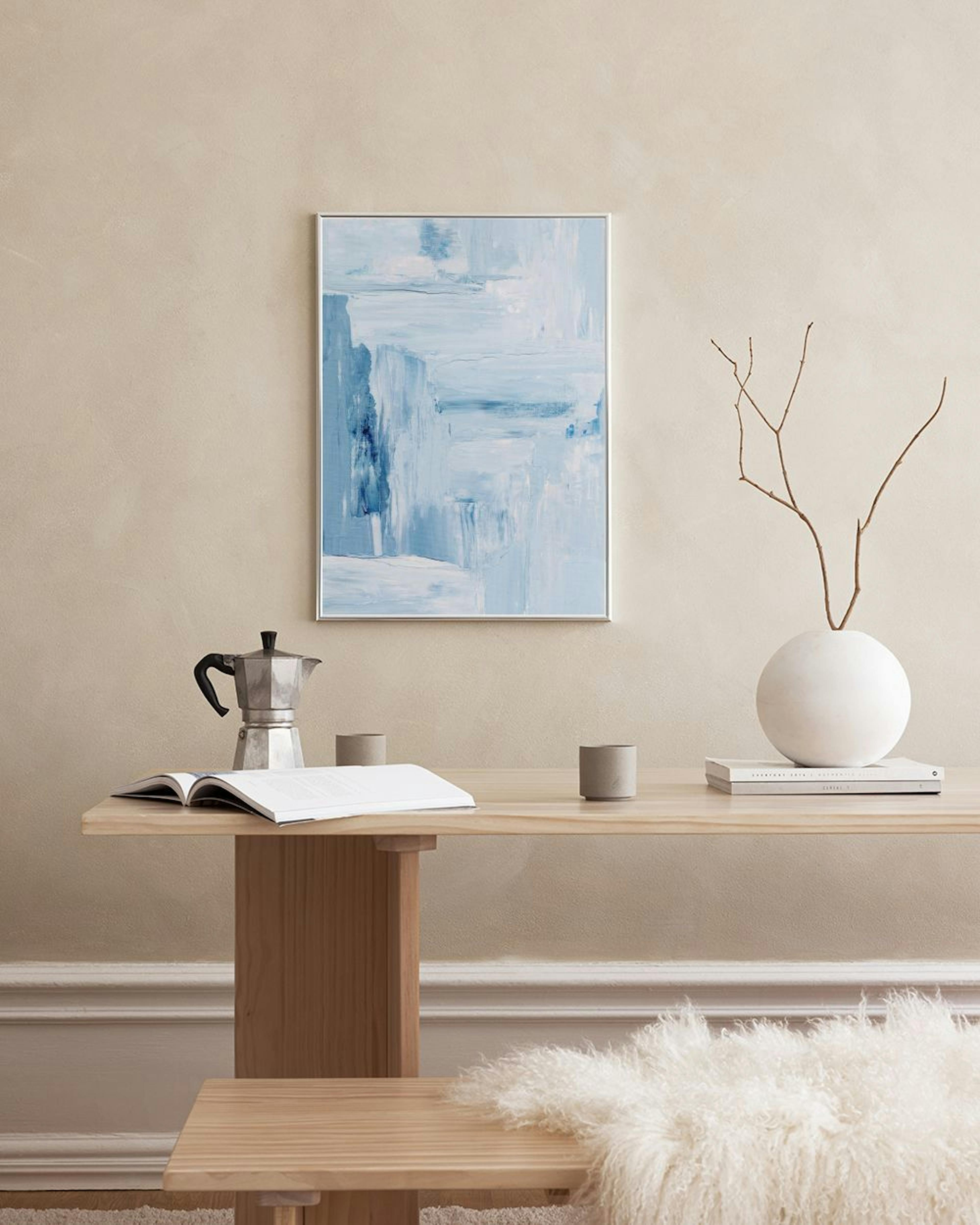 Blue Abstract Painting Print
