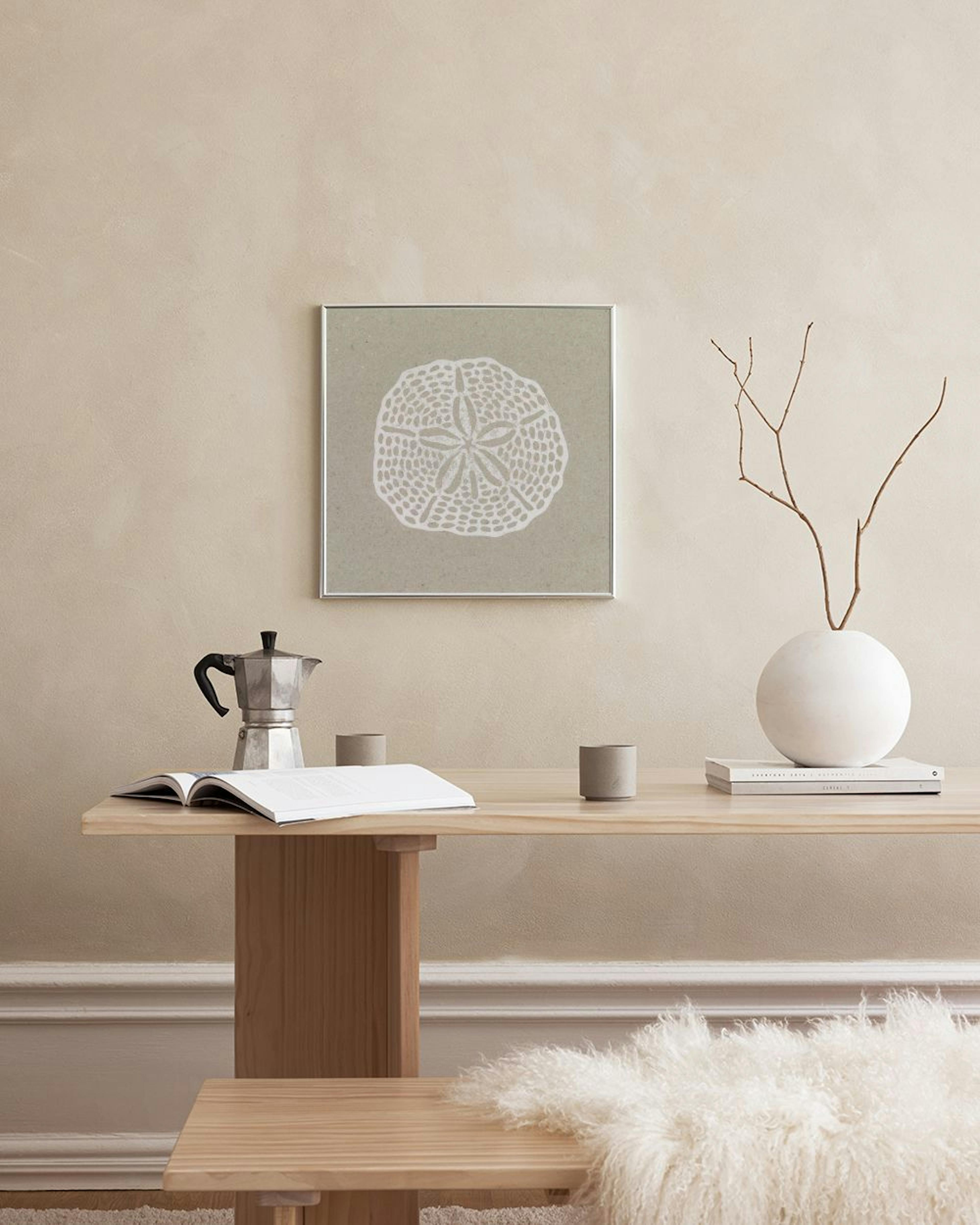 Linocut Sand Dollar Print