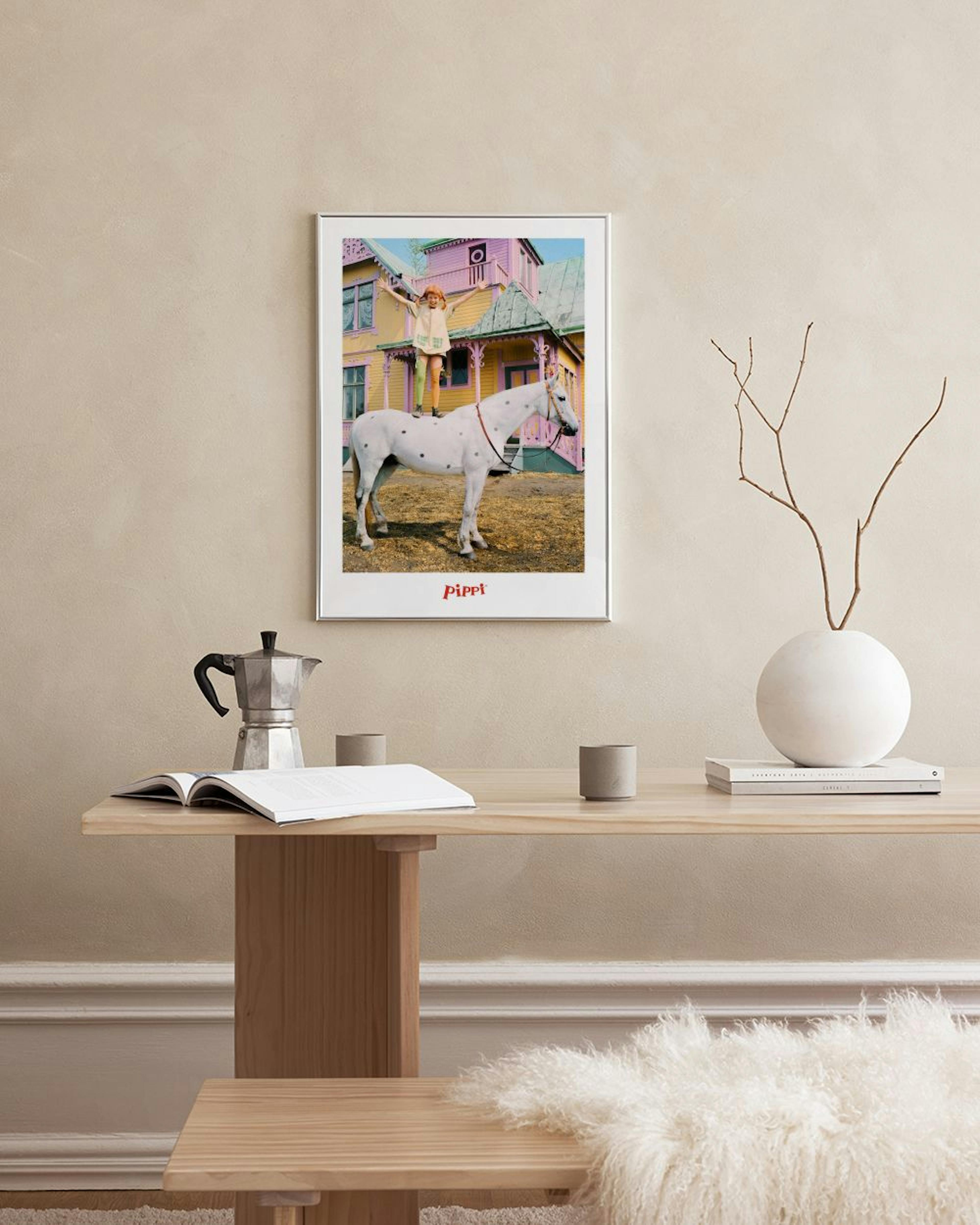 Pippi Longstocking on the Horse Poster