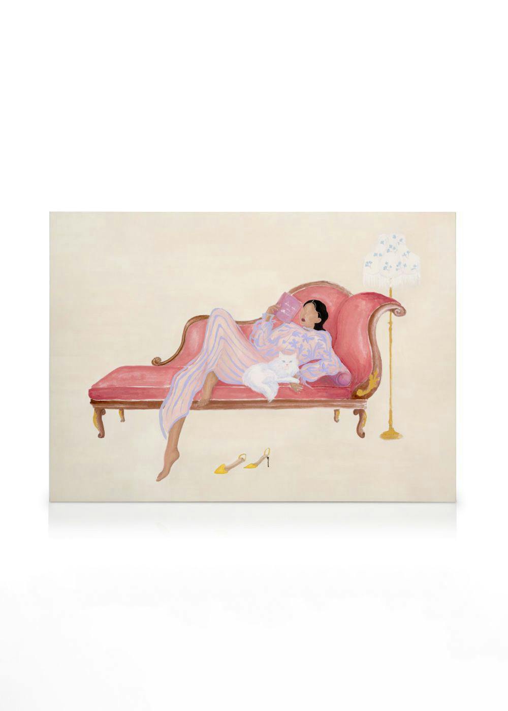 Canvas Schilderijen Self-Care Afternoon Canvas (70x100 cm)