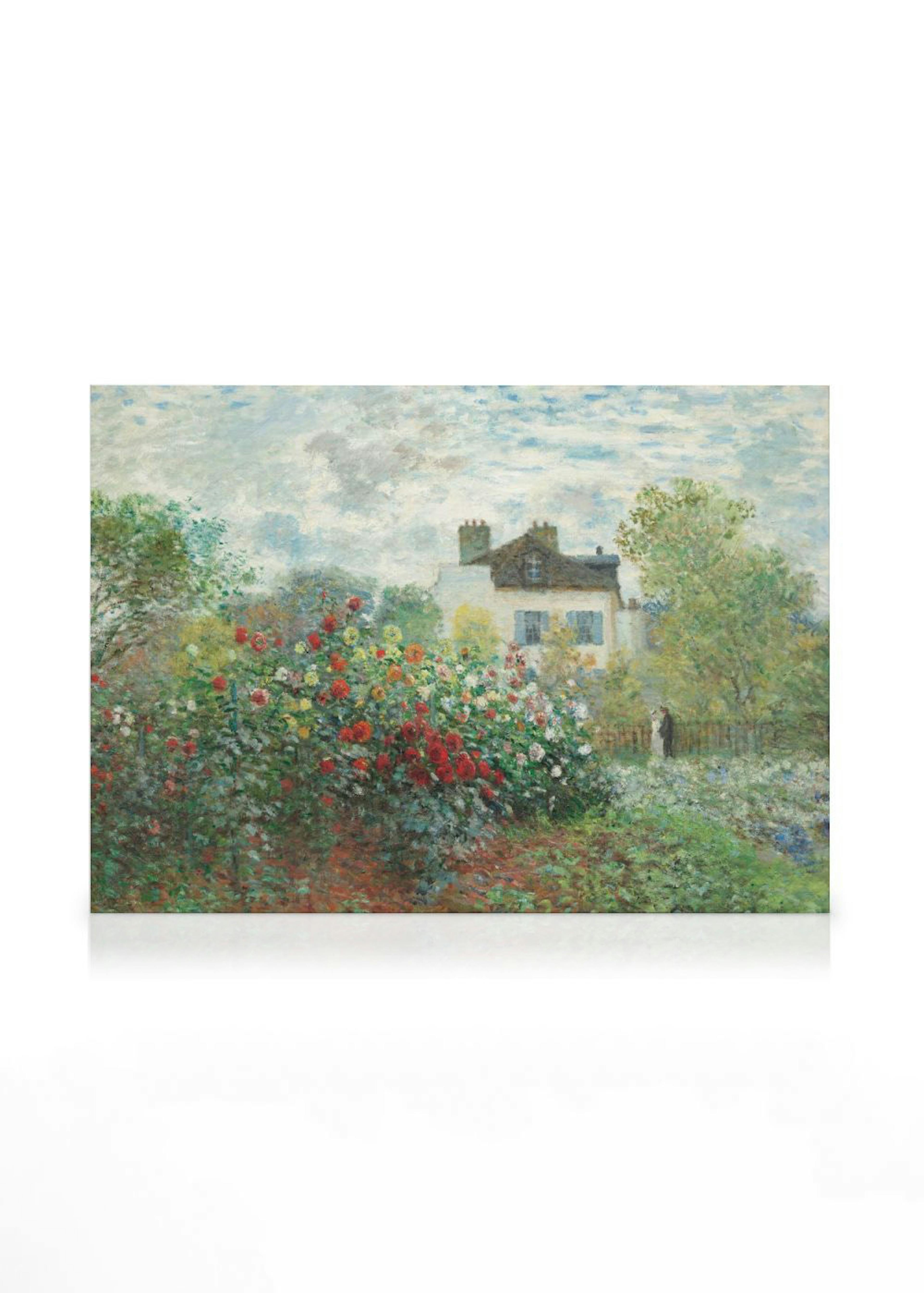 Monet - A Corner of the Garden with Dahlias Obraz na plátne 0