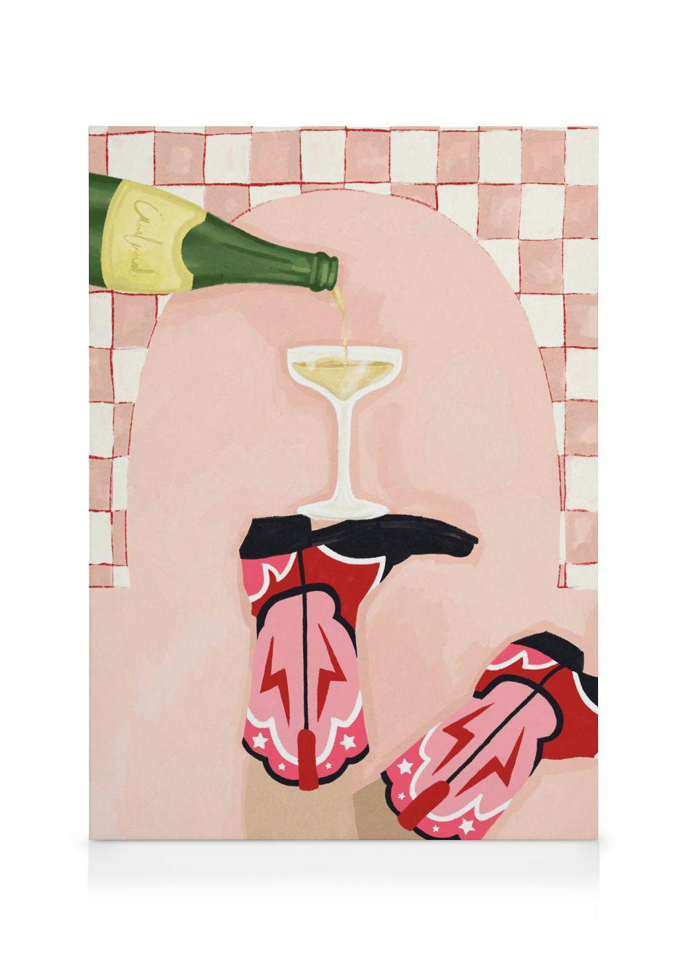 Canvas Prints Bottoms Up Canvas (30x40 cm - Oak Frame)