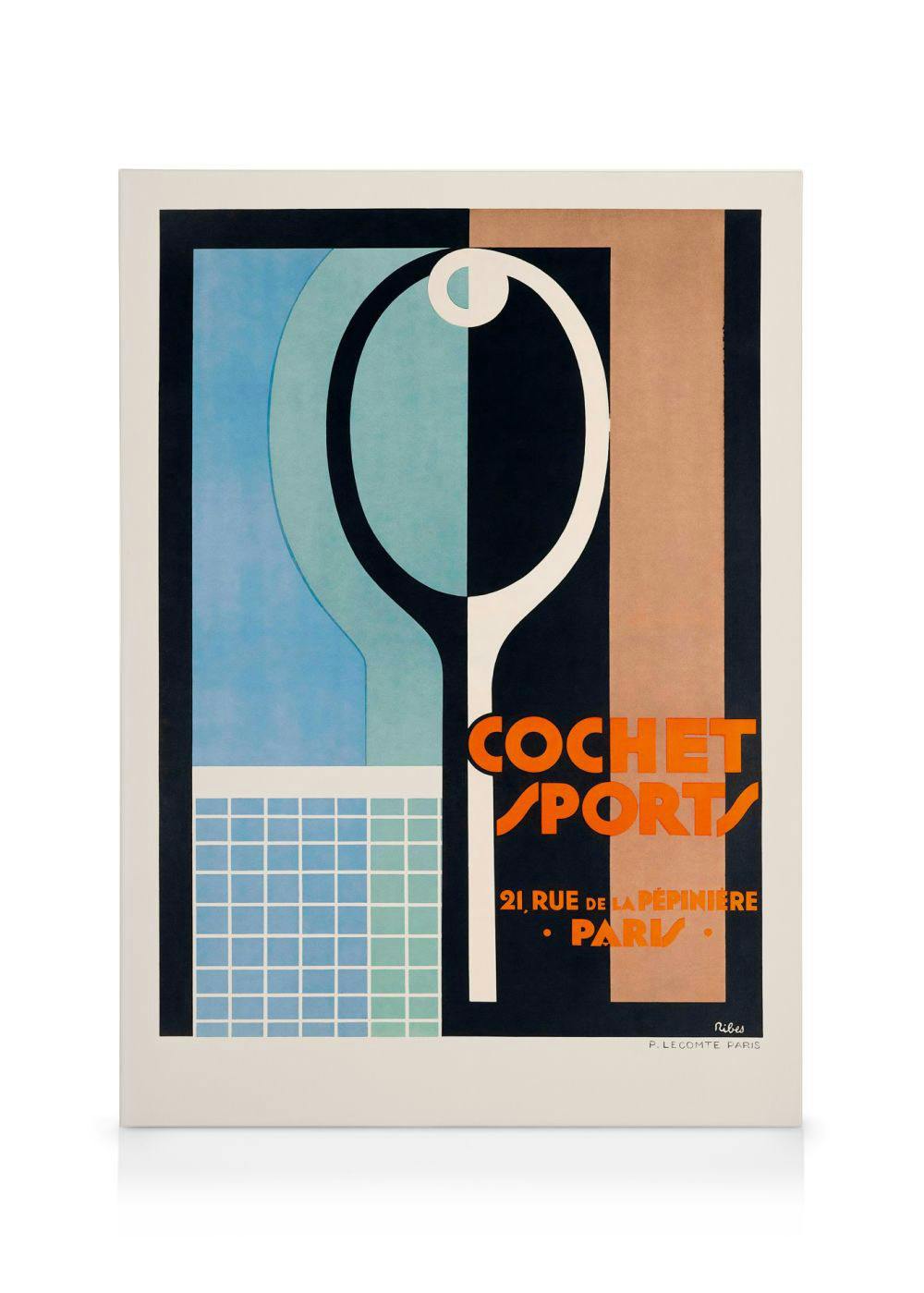 Canvas Prints Vintage Tennis Canvas (30x40 cm - Black Frame)