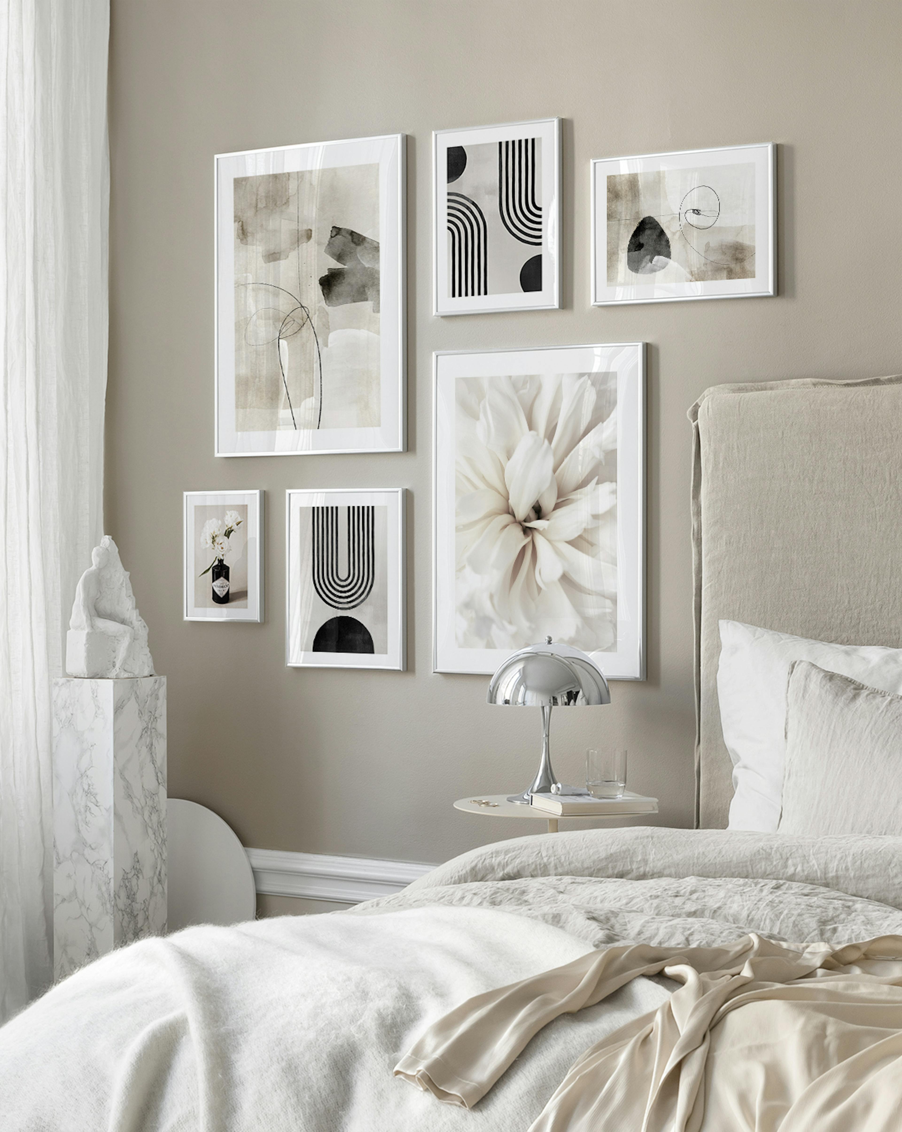 Beige & Bright gallery wall