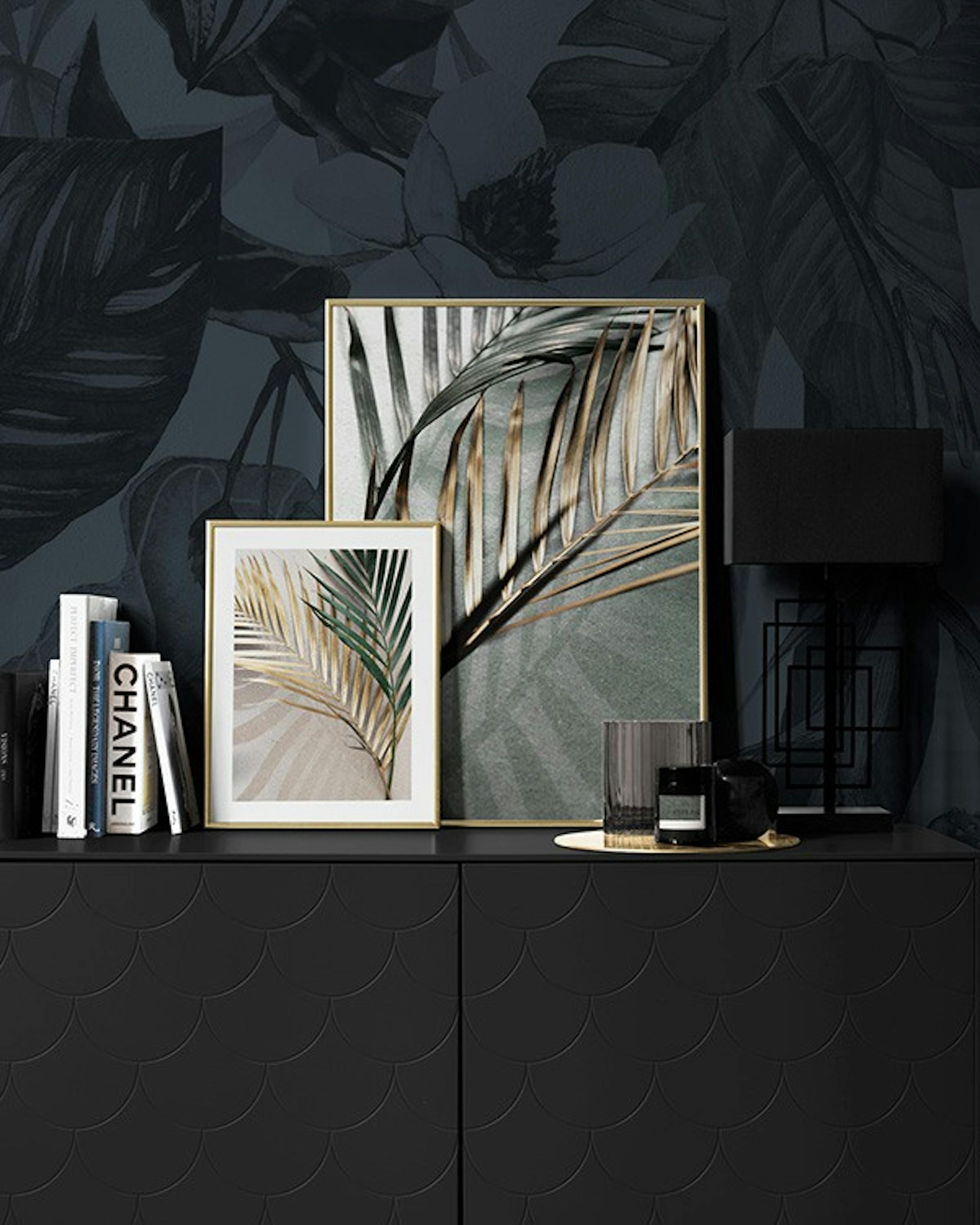 Golden palms fotowand