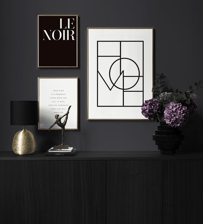 Le noir bildevegg