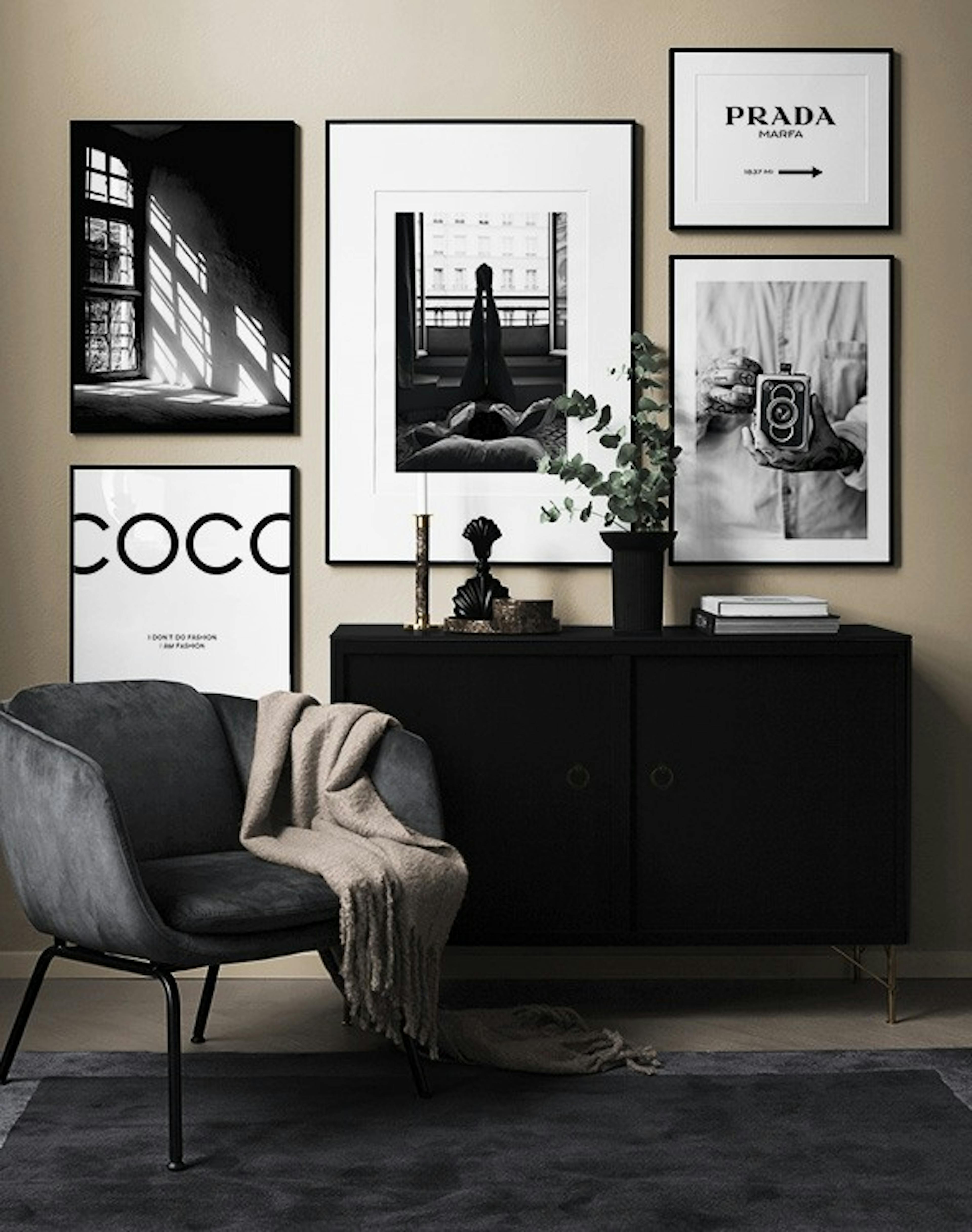 Black & light bilderwand