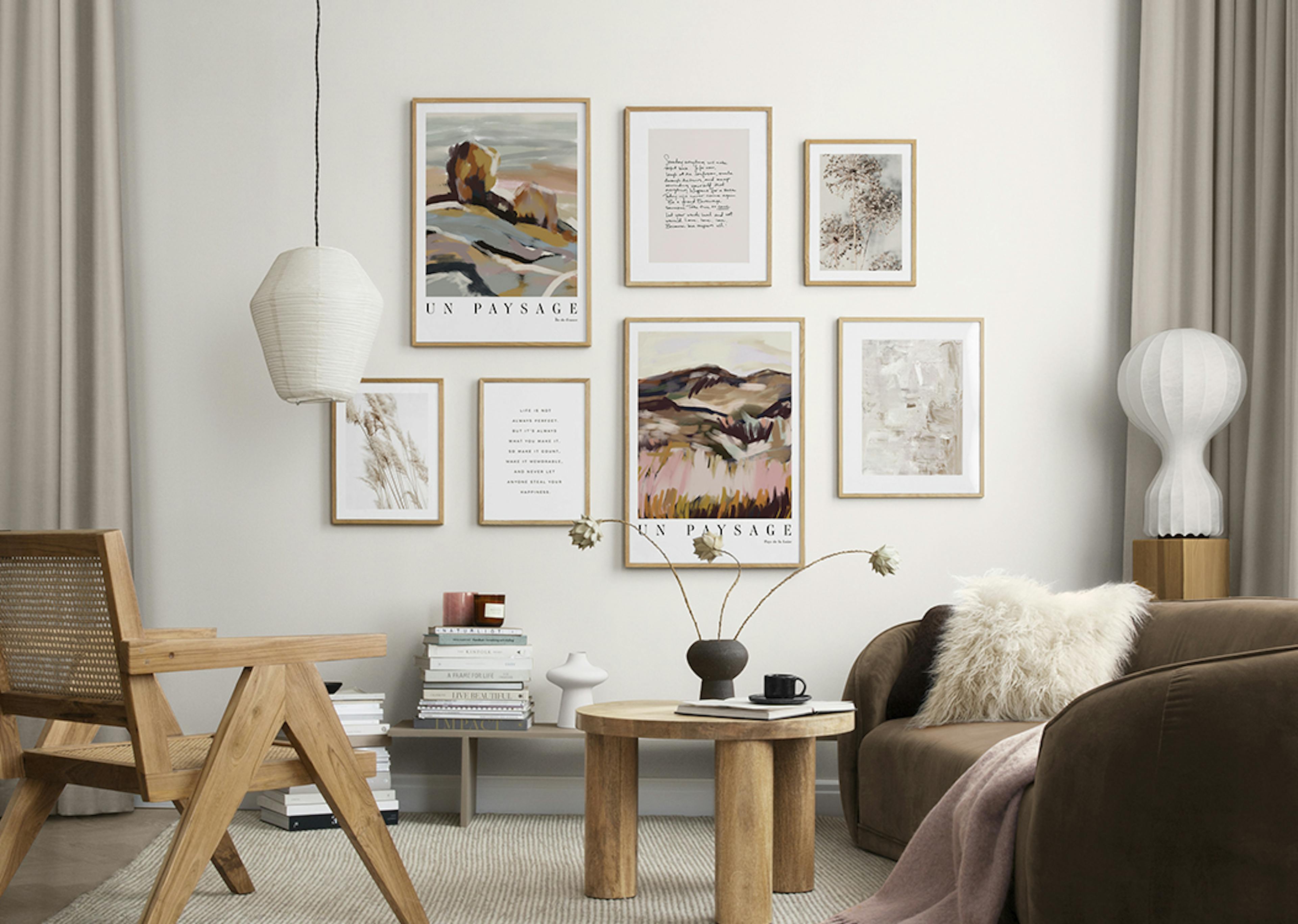 Colorful Shapes gallery wall