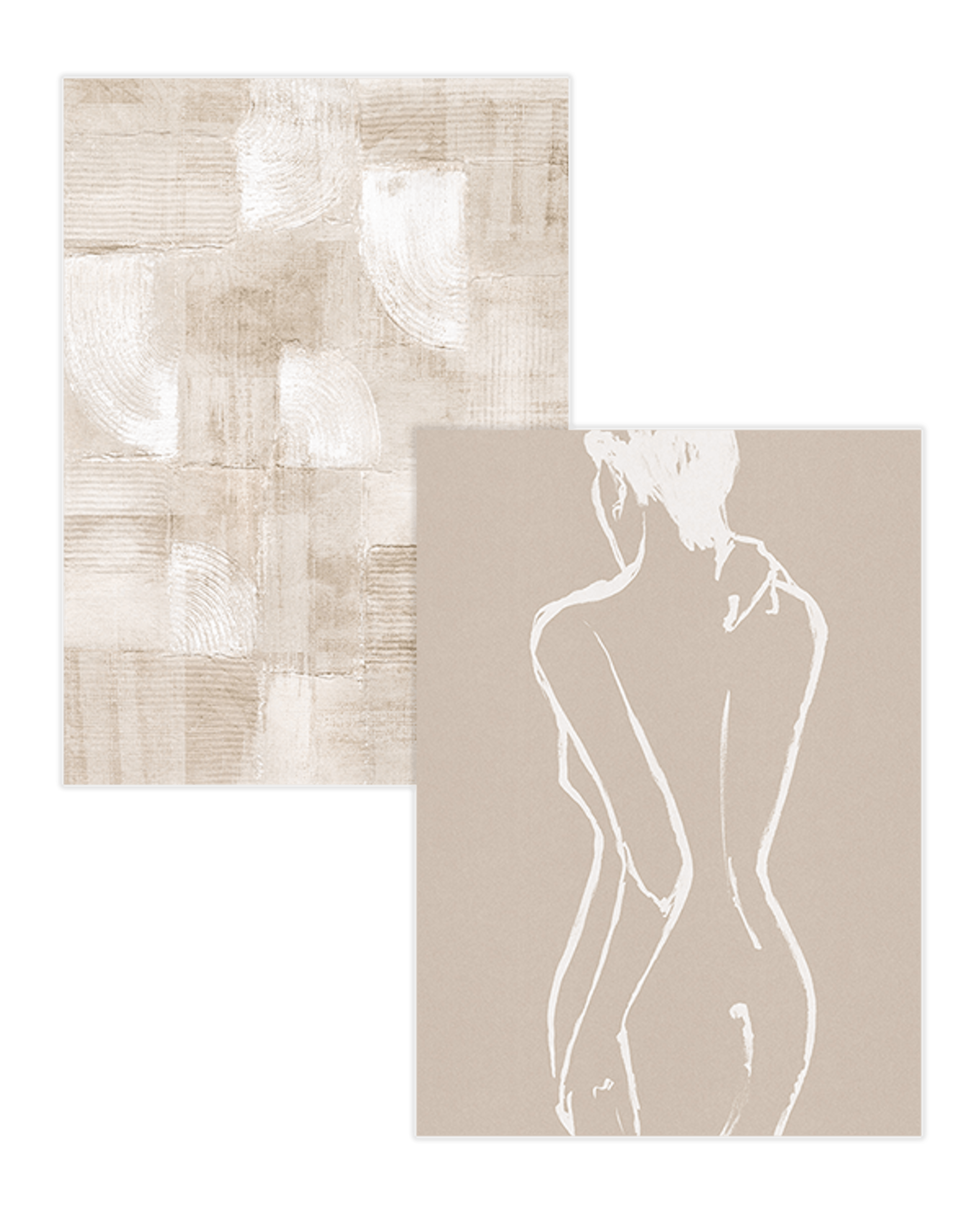 Beige Art Duo Posterpaket