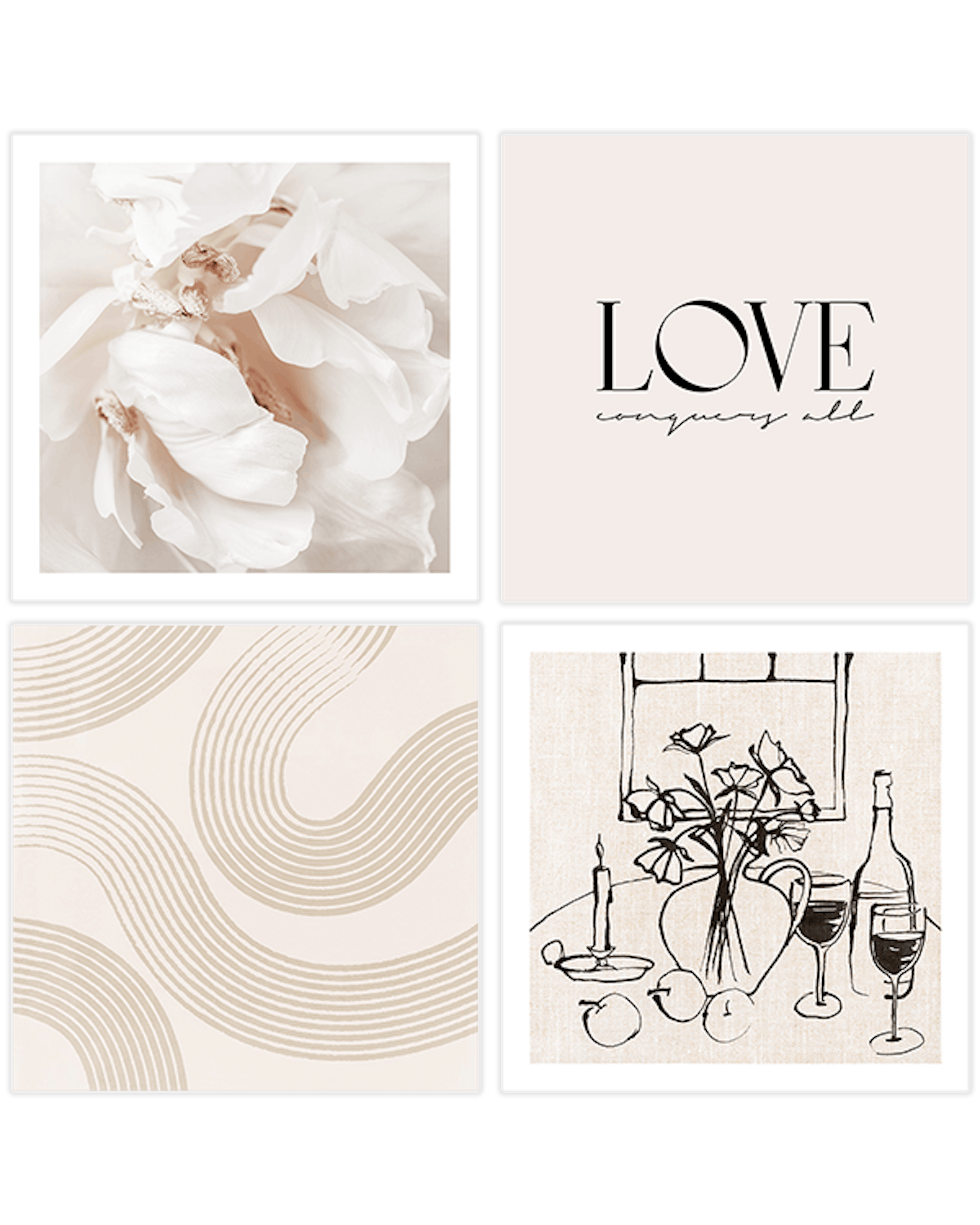 Soft Beige Collection Zestaw plakatów