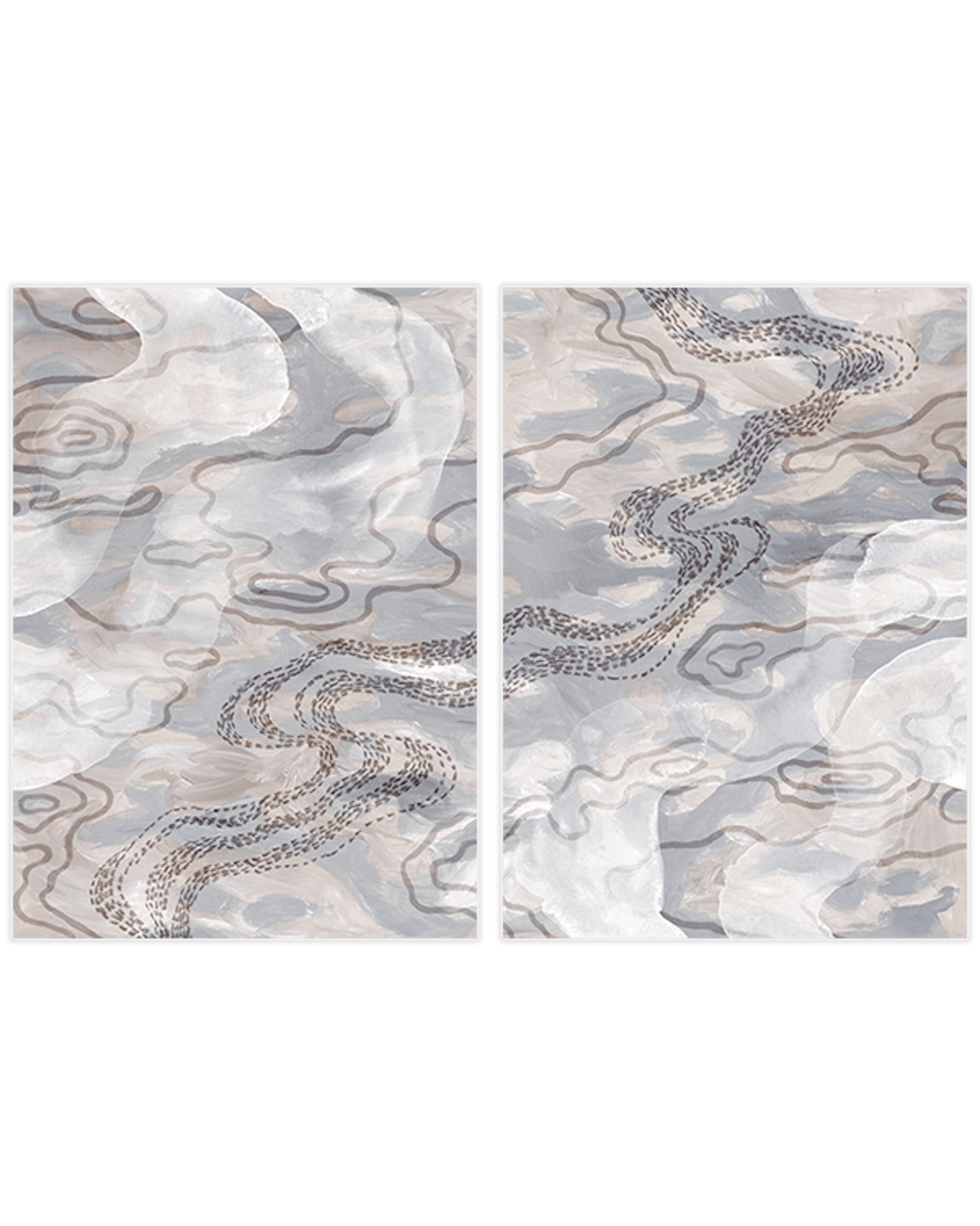 Beige Pattern Duo Poster pack