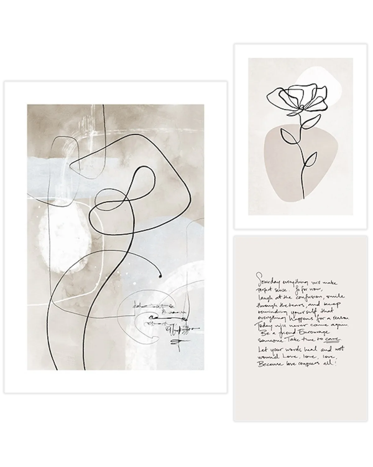 Abstract Line Art Wall Art Print – Poster Pack | Desenio