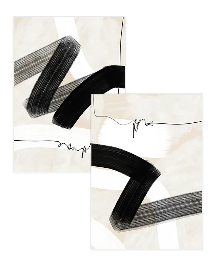 Desenio Abstract Line Art Framed Poster