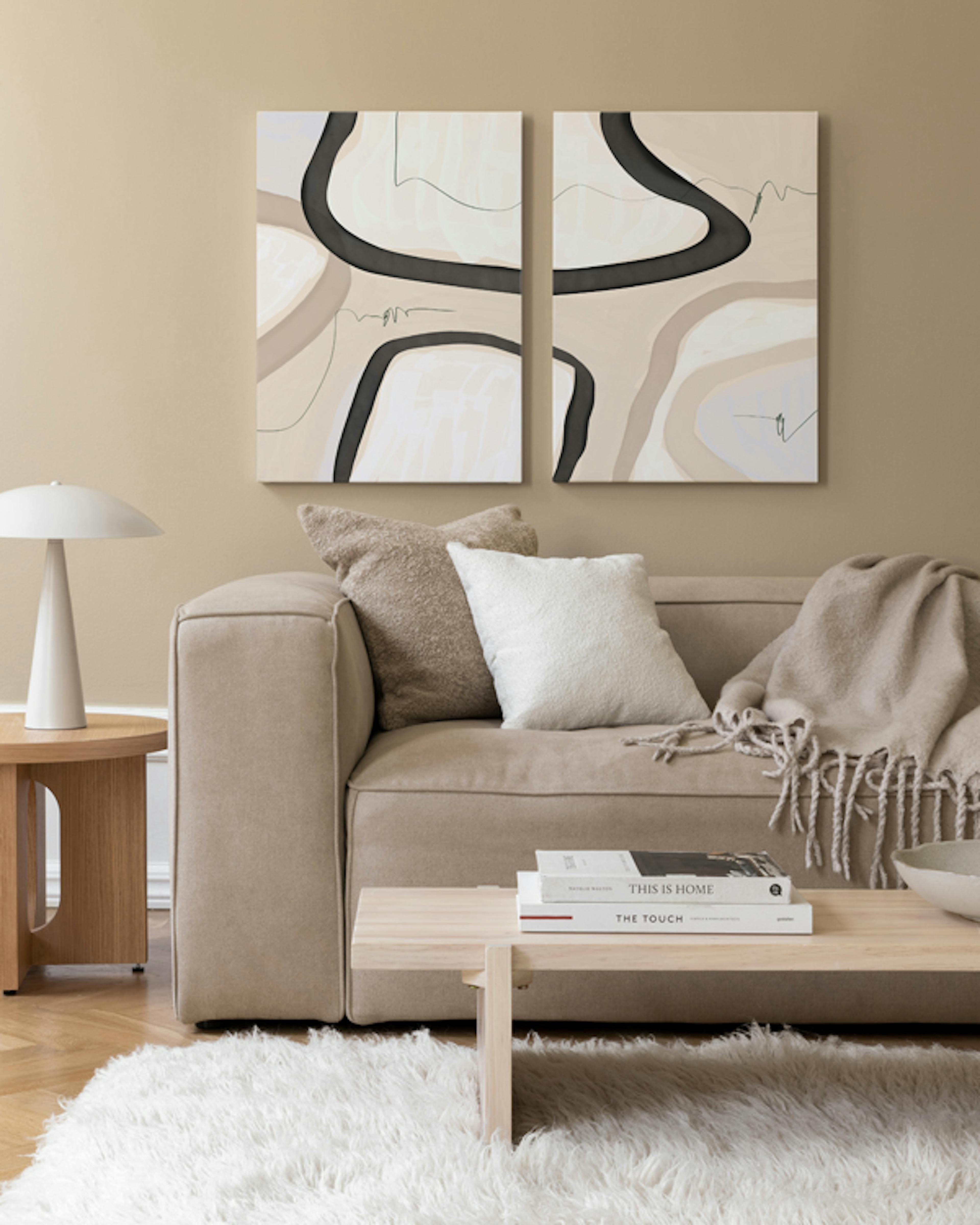 Abstract Shapes Duo de telas decorativas