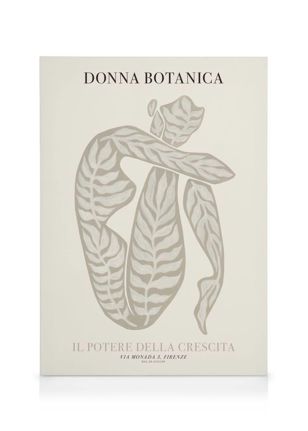 Canvas Schilderijen Donna Botanica Canvas (50x70 cm - Fotolijst Zwart)