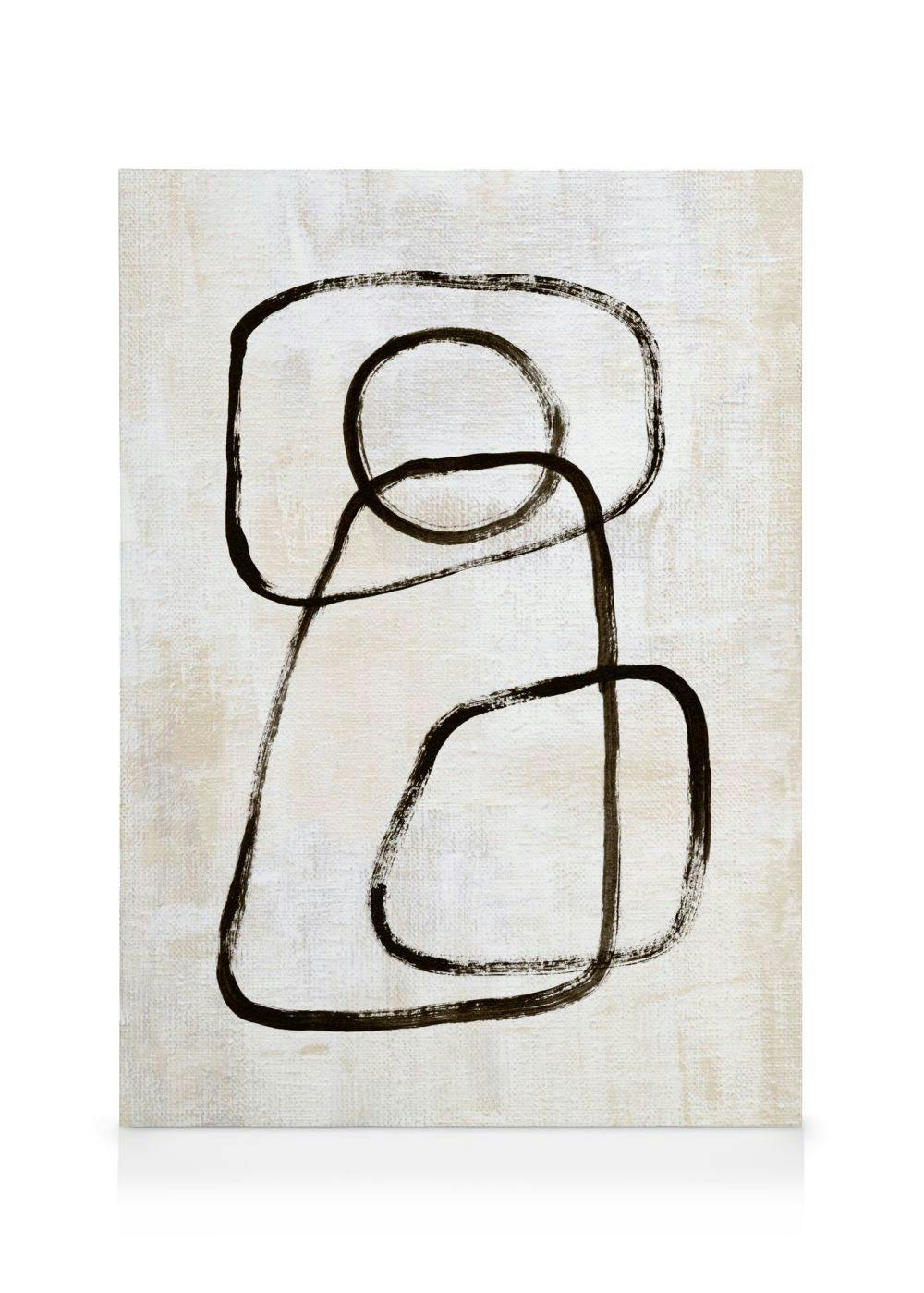 Shapes of Abstract Obraz na plátne (50x70 cm - Čierny rám)