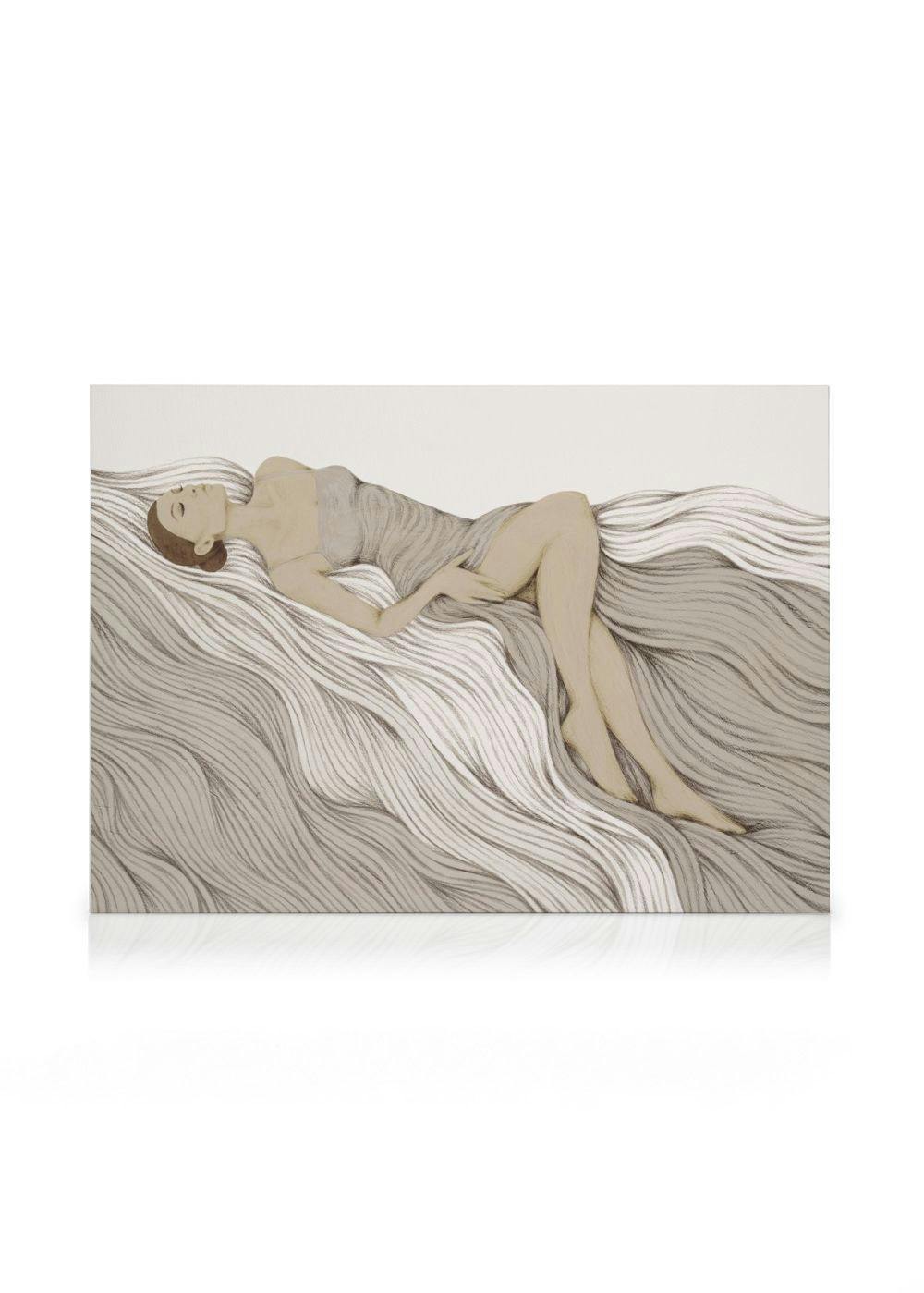Canvas Prints Female Flow Canvas (30x40 cm - Black Frame)
