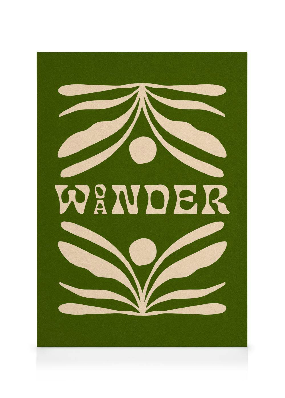 The SoulShine Co. - Woander Olive Toile (30x40 cm - Cadre de chêne)  Artistes vedettes
