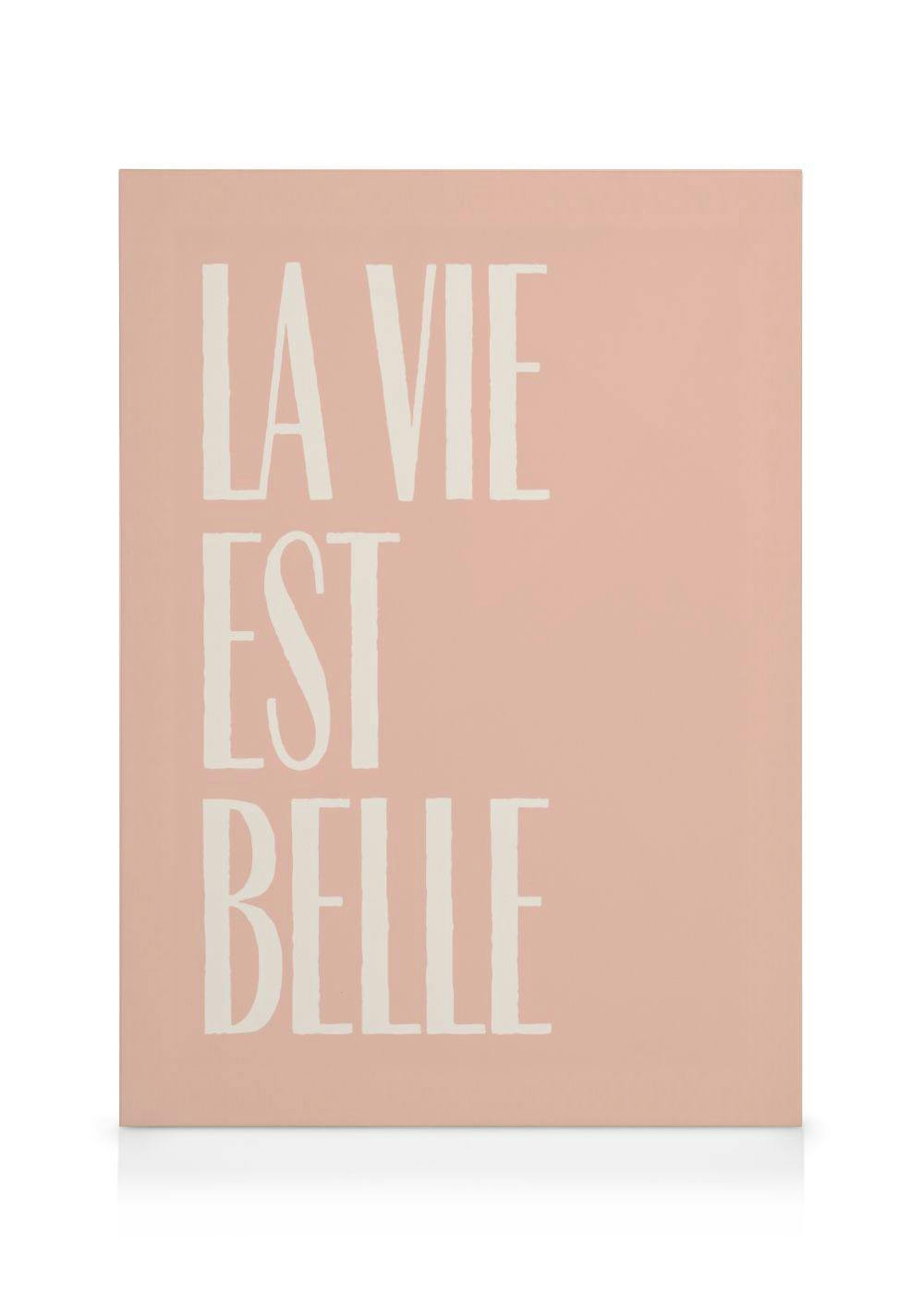 Canvastavlor La Vie Est Belle Text Canvastavla (50x70 cm)
