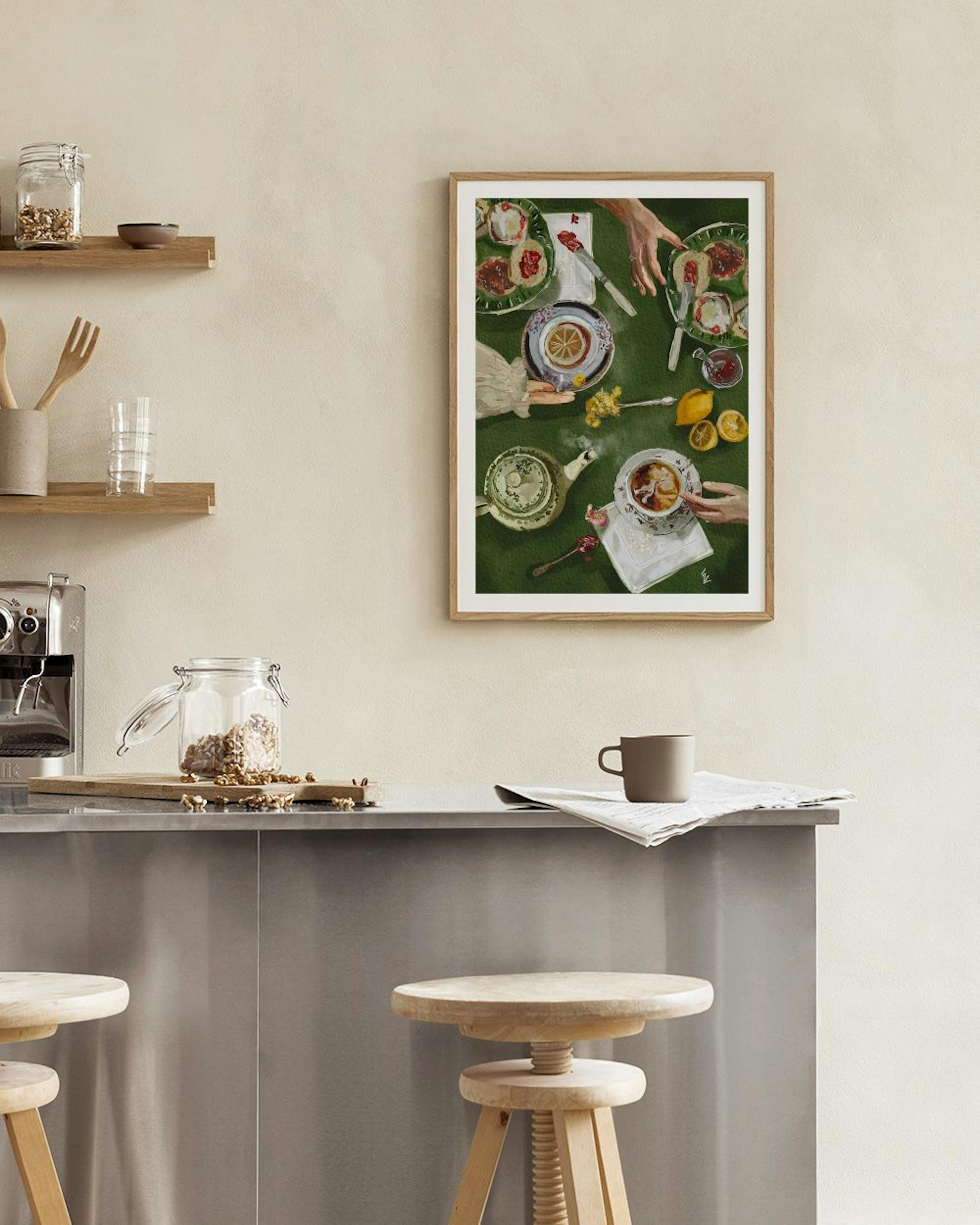 Ekaterina Zagorska - Tea O’Clock Print