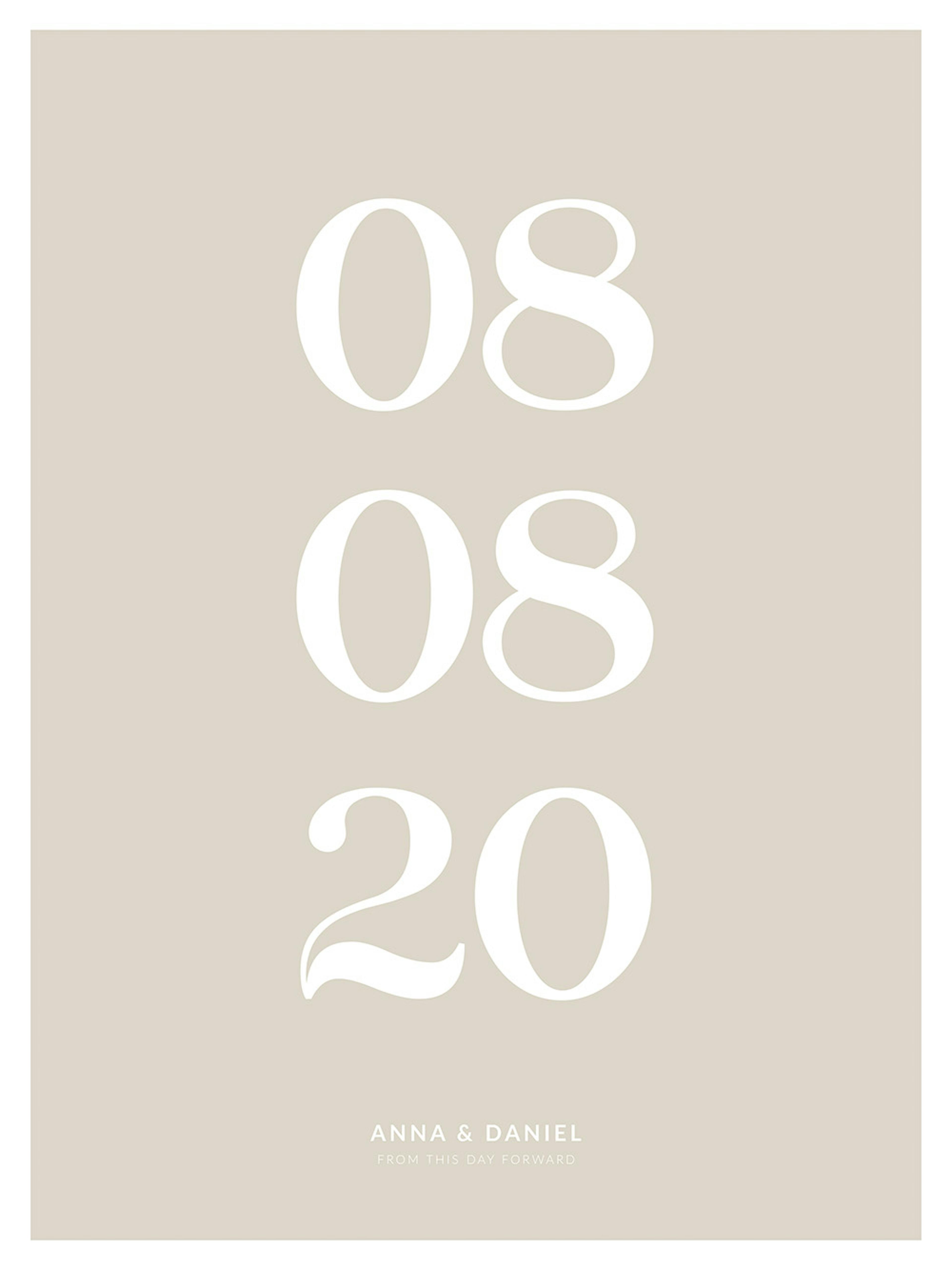 From This Day Forward Beige Personal Poster