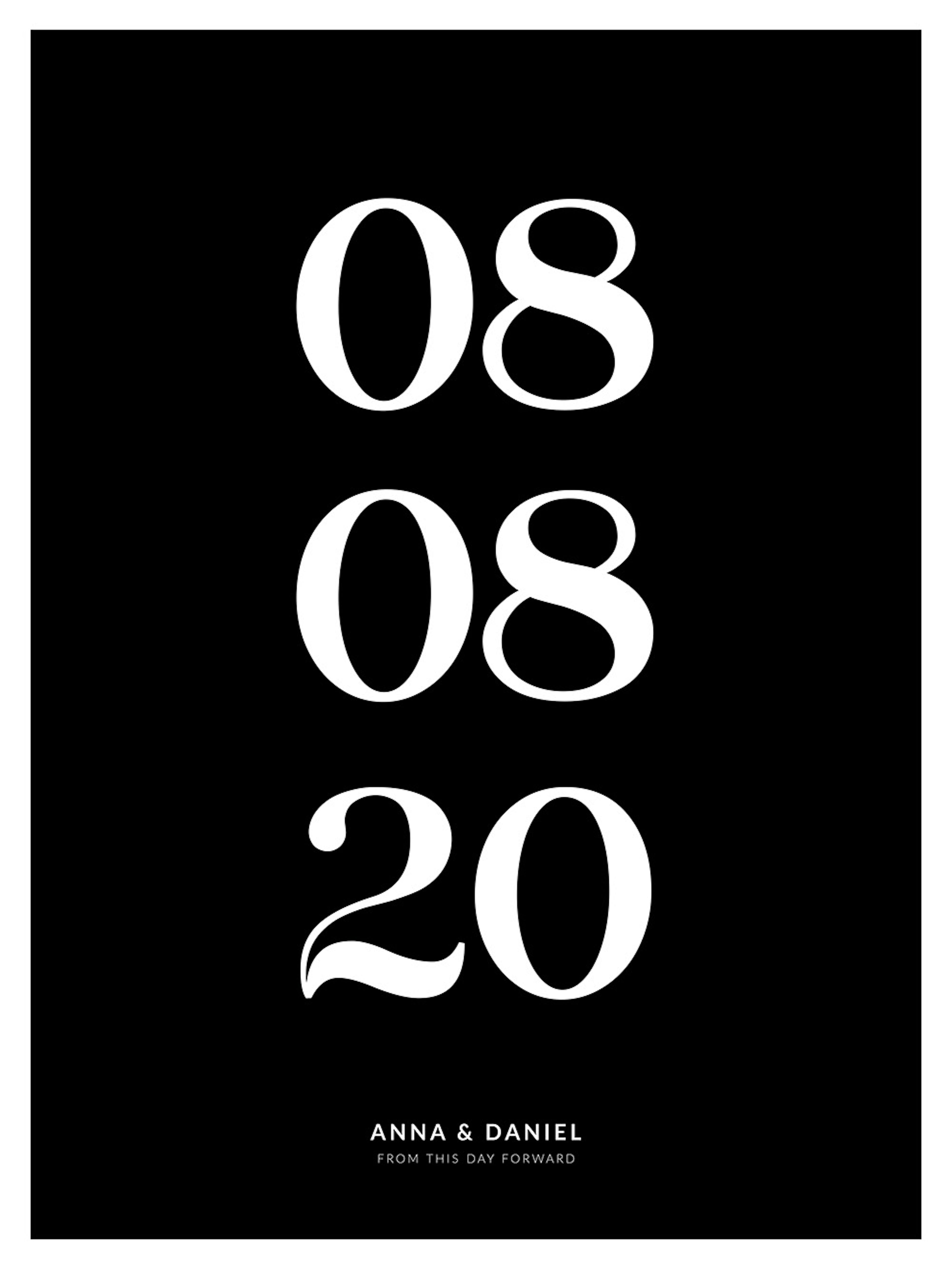From This Day Forward Black Personal Poster