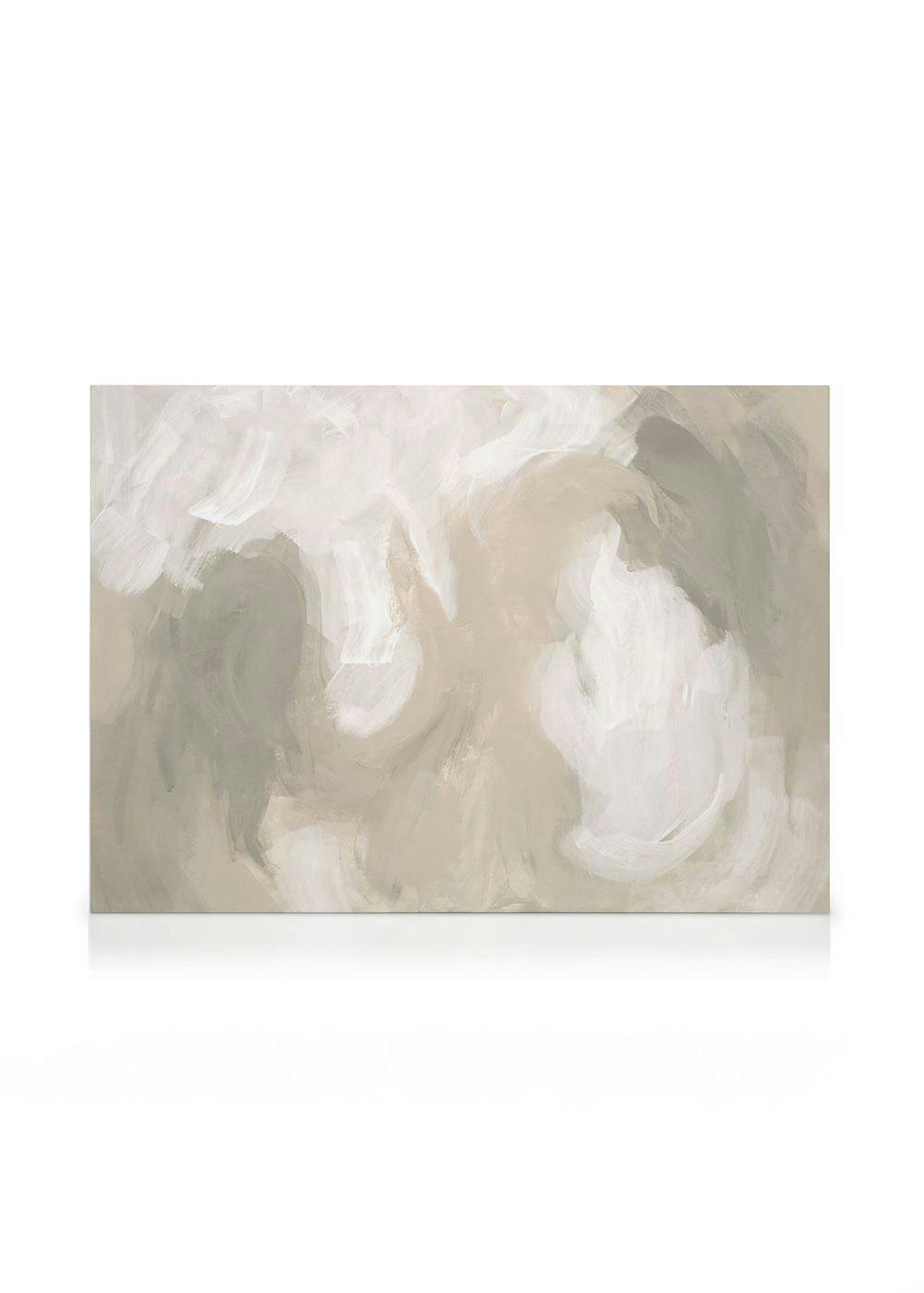 Canvas Schilderijen Abstract Sweeps Canvas (100x140 cm - Fotolijst Eiken)