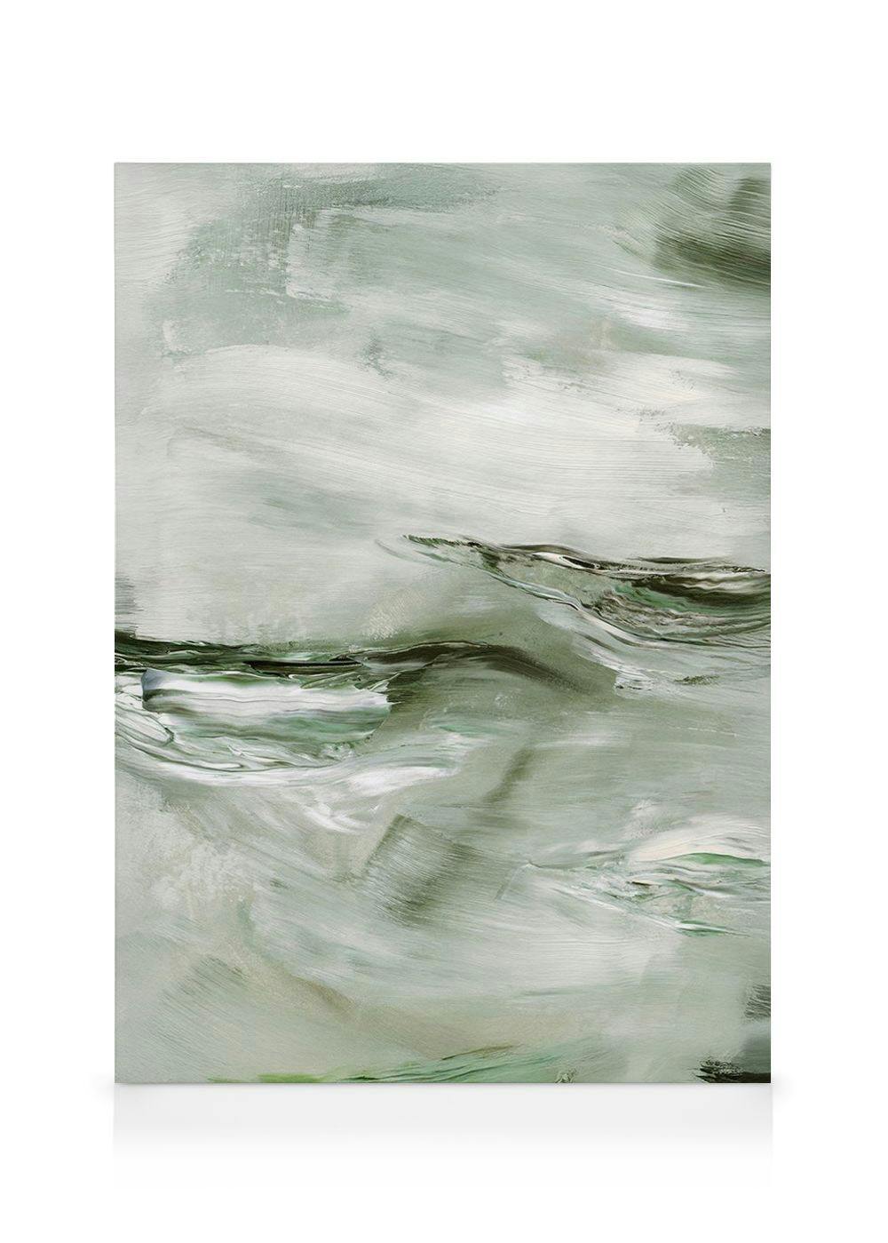 Canvas Prints Abstract Waves Canvas print (50x70 cm - Black Frame)