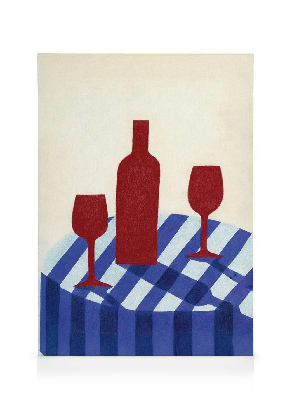 Red Wine for Two Kanvaasi (70x100 cm - Musta Puukehys)  Maalaukset