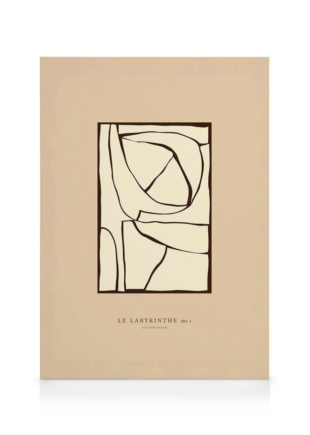 Canvas Prints Mie & Him - Labyrinth No1 Canvas print (50x70 cm - Oak Frame)
