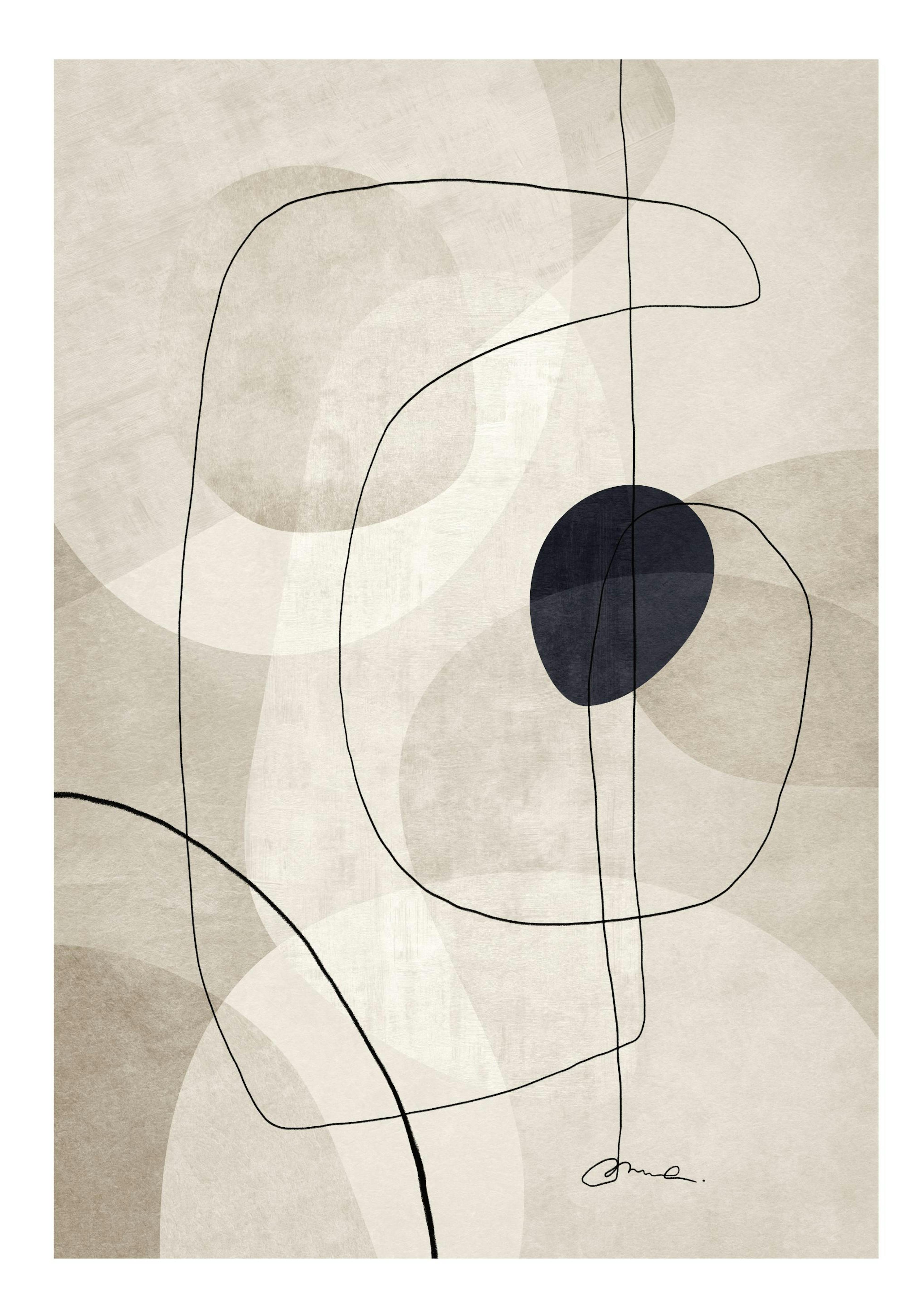 Beige Graphics No1 Plakat 0