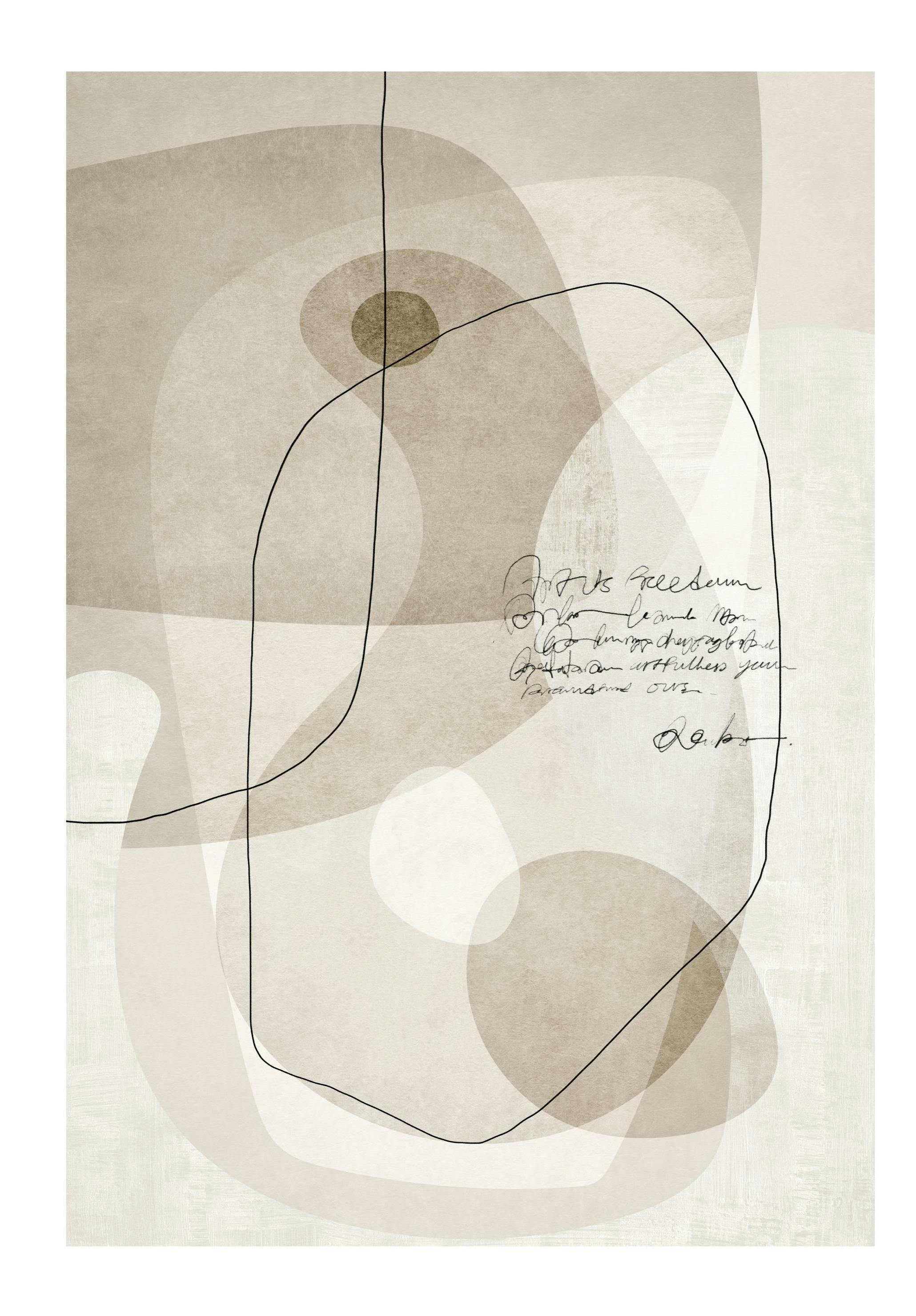 Beige Graphics No2 Affiche (50x70 cm)  Art