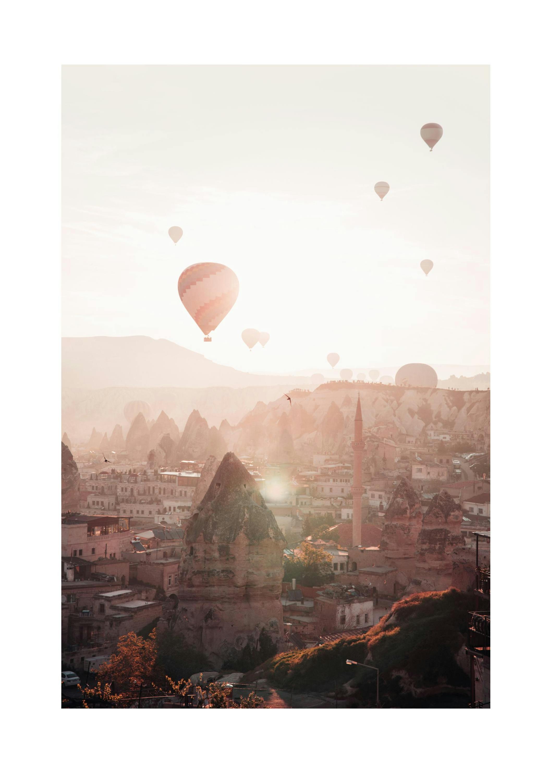 Air Balloons in Cappadocia Print (40x50 cm)