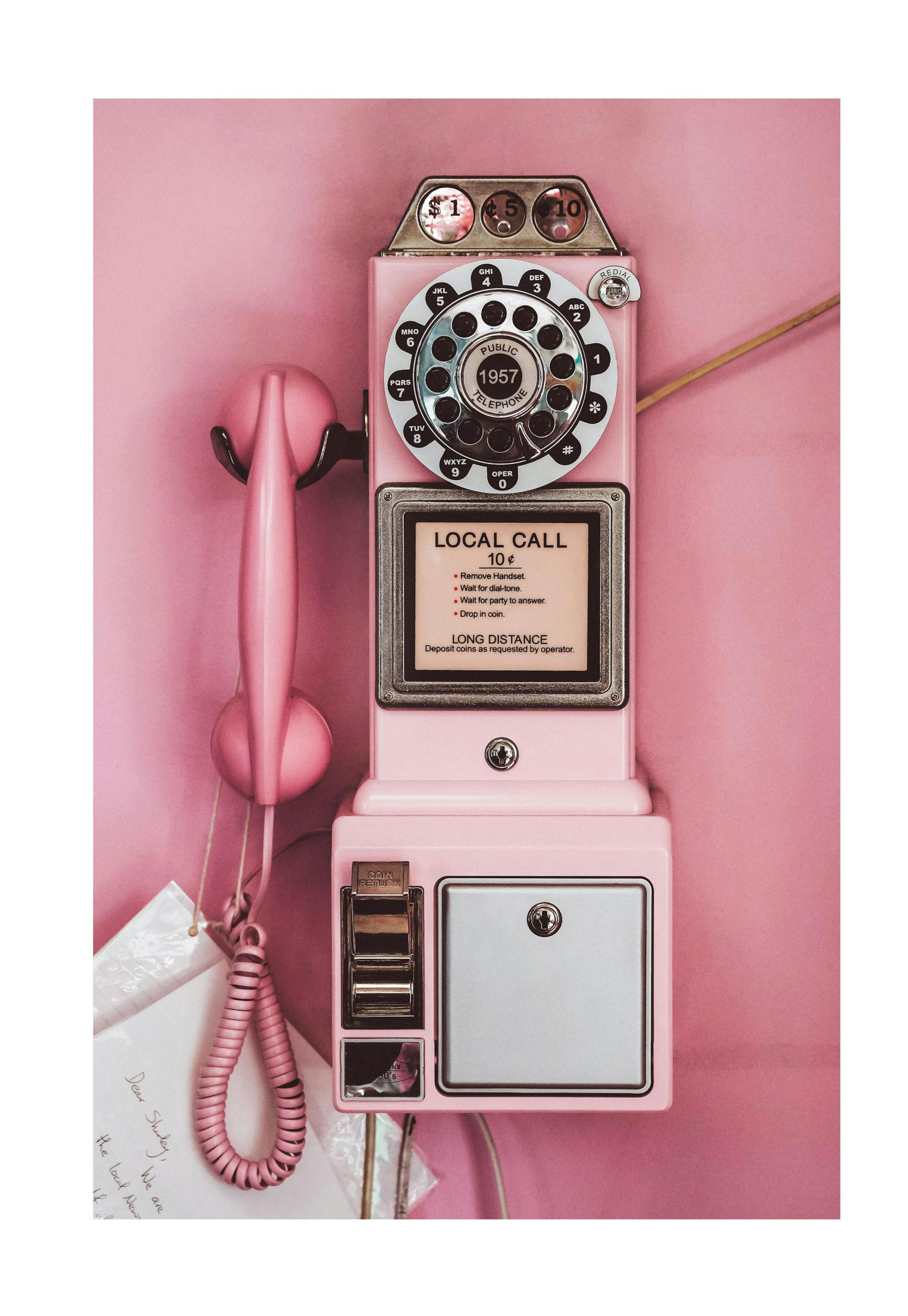 Pink Pay Phone Print 0