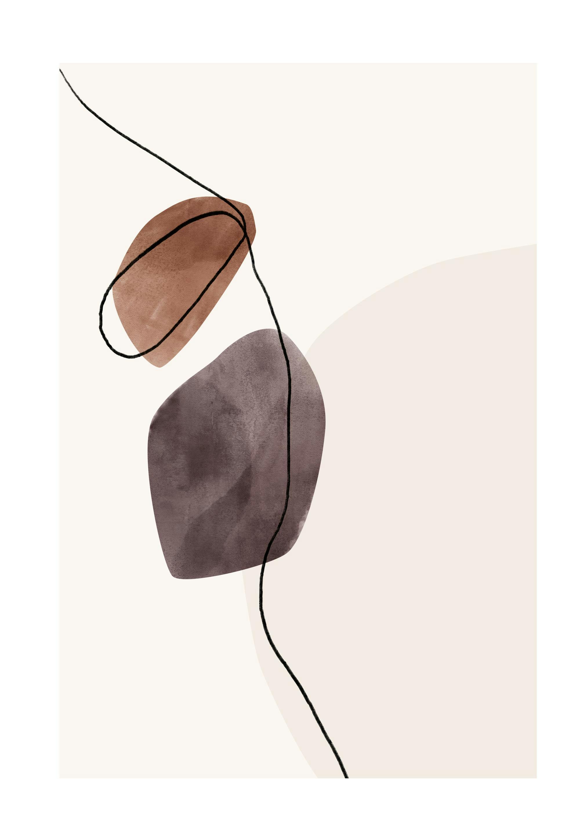 Watercolor Shapes No1 Print 0