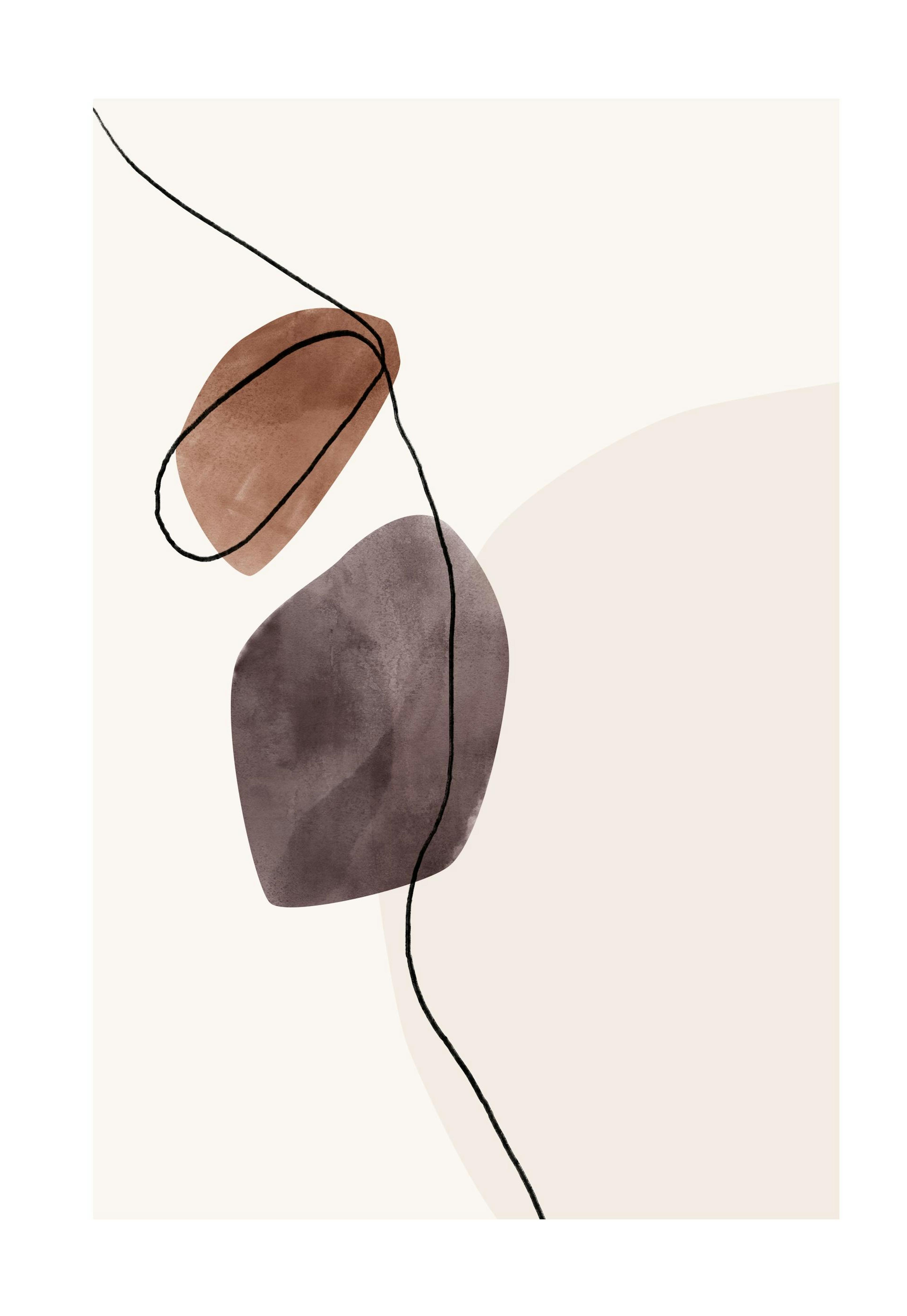 Watercolor Shapes No1 Affiche 0