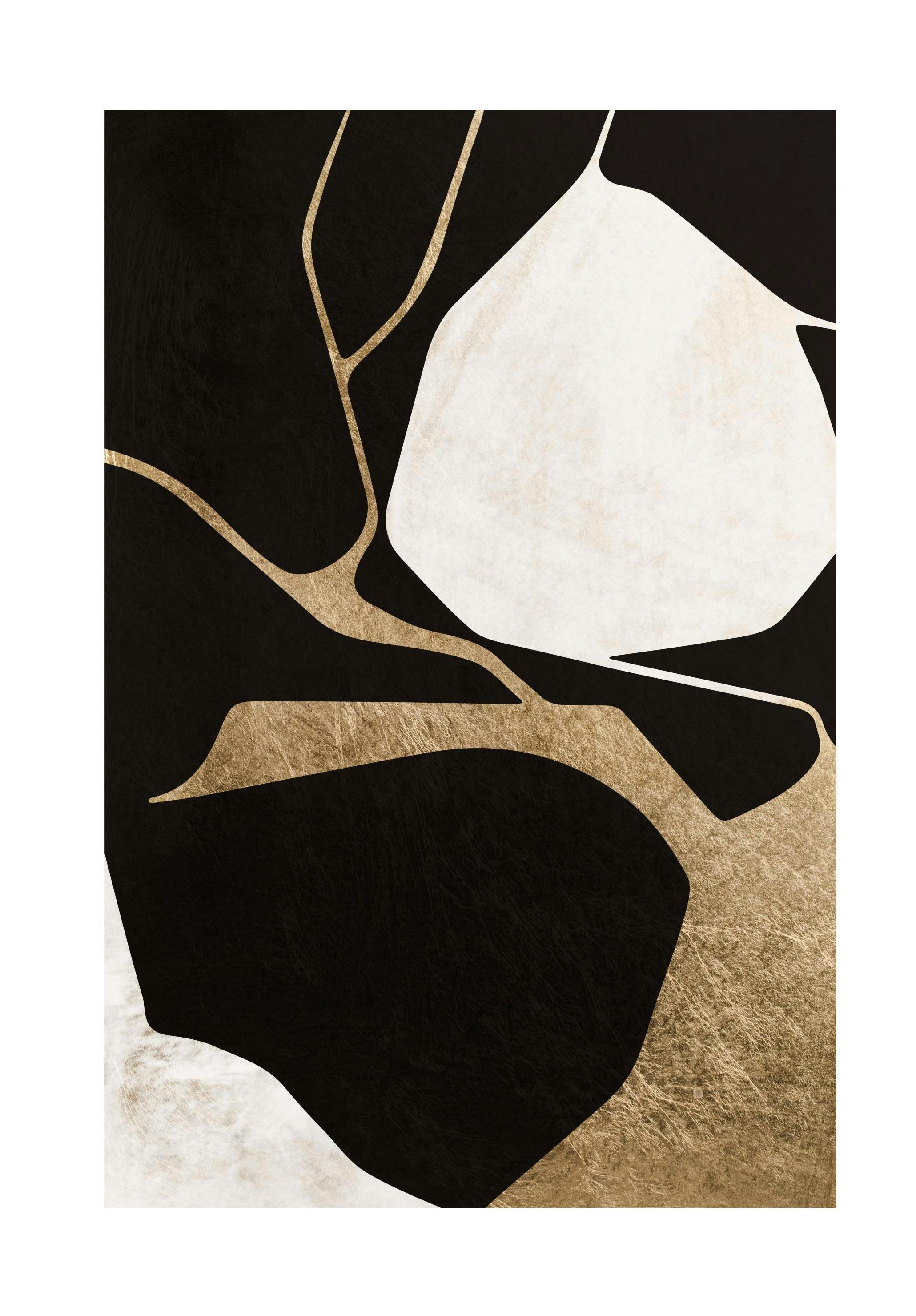 Metallic Abstract No1 Poster (50x70 cm) -  Abstrakte Kunst