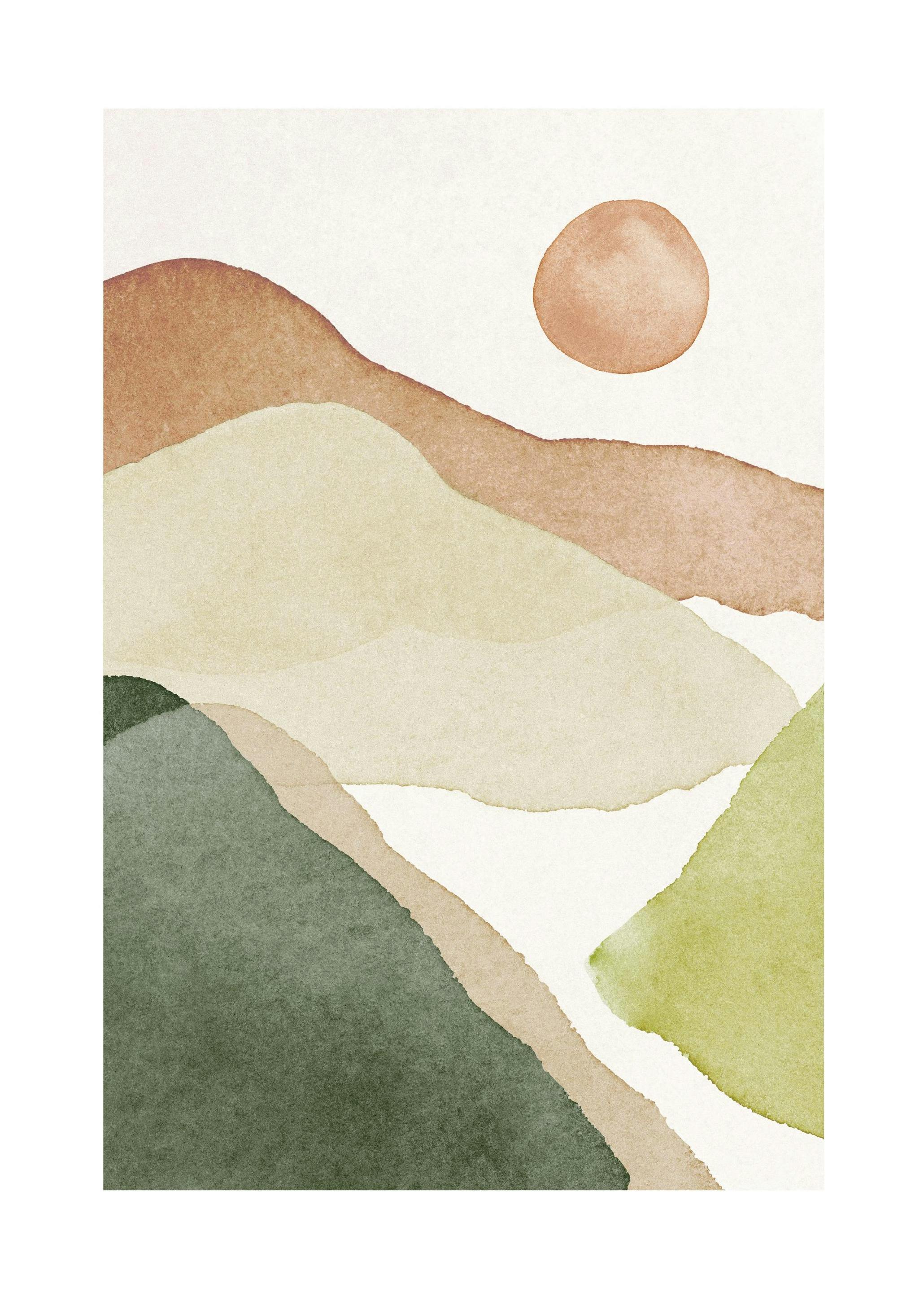 Aquarelle Landscape No1 Poster (50x70 cm) -  Bilder mit Naturmotiven